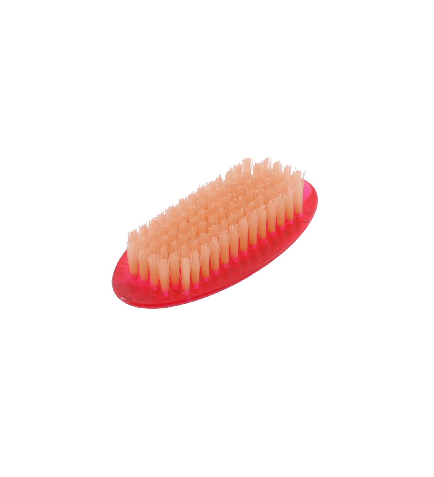 axentia nail brush Candy pink hand brush with bristles in orange plastic