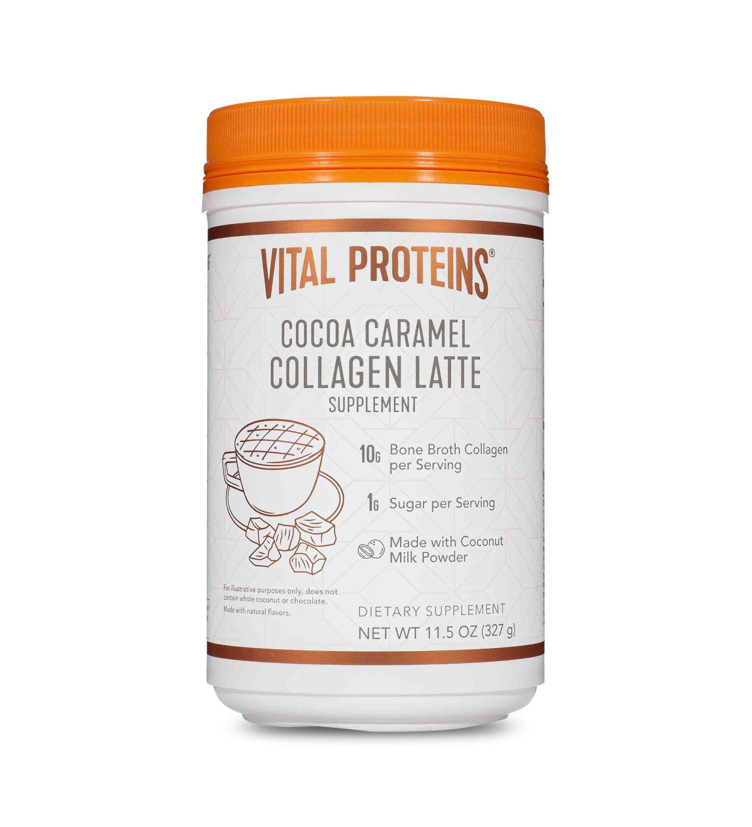Vital Proteins Collagen Latte Cocoa Caramel - Nourishing 11.5 oz (327 g) | Enhance Your Wellness - Buy Online on GoSupps.com