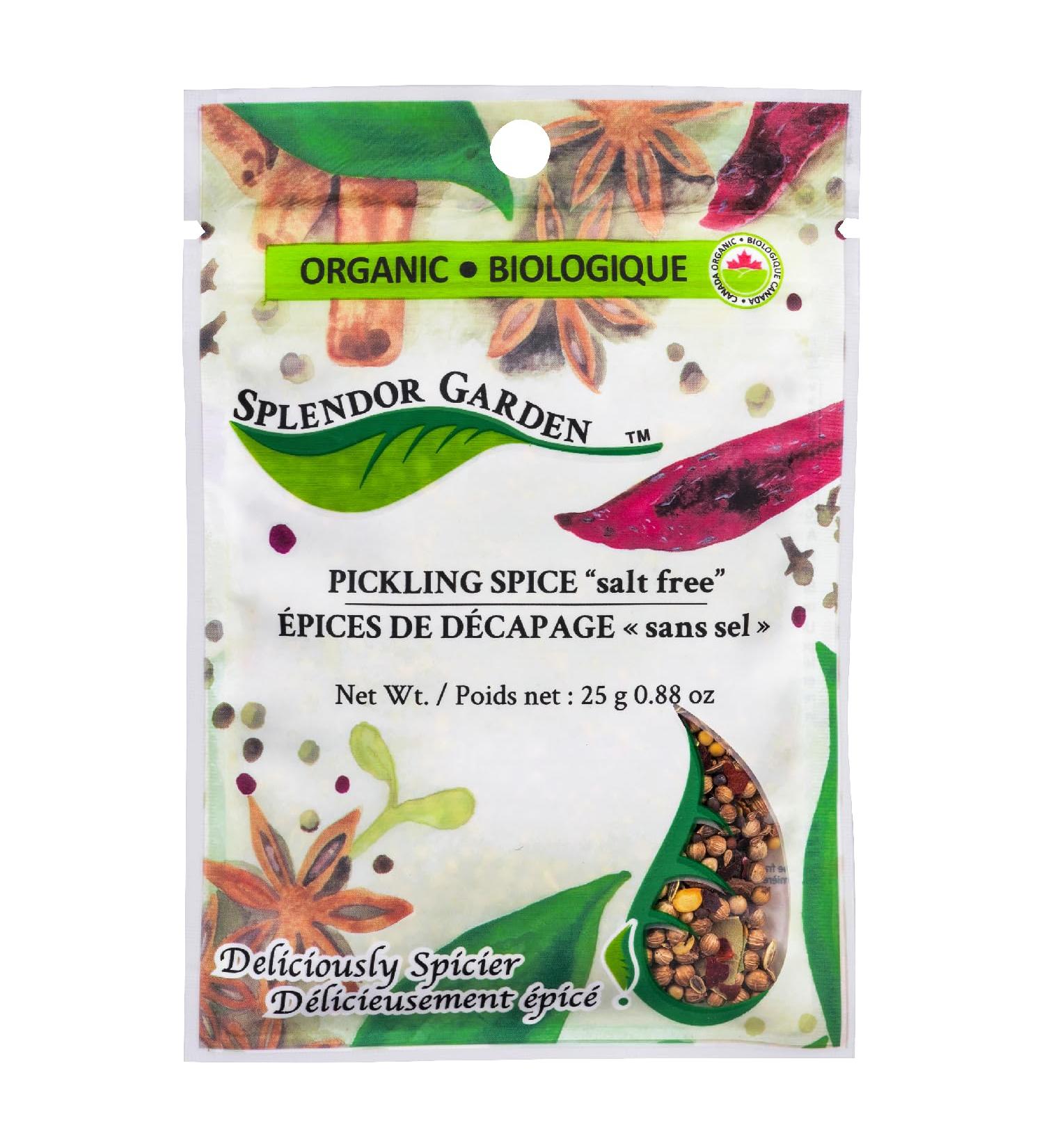 Splendor Garden Organic Pickling Spice "salt Free" - 25 g - Buy Online on GoSupps.com