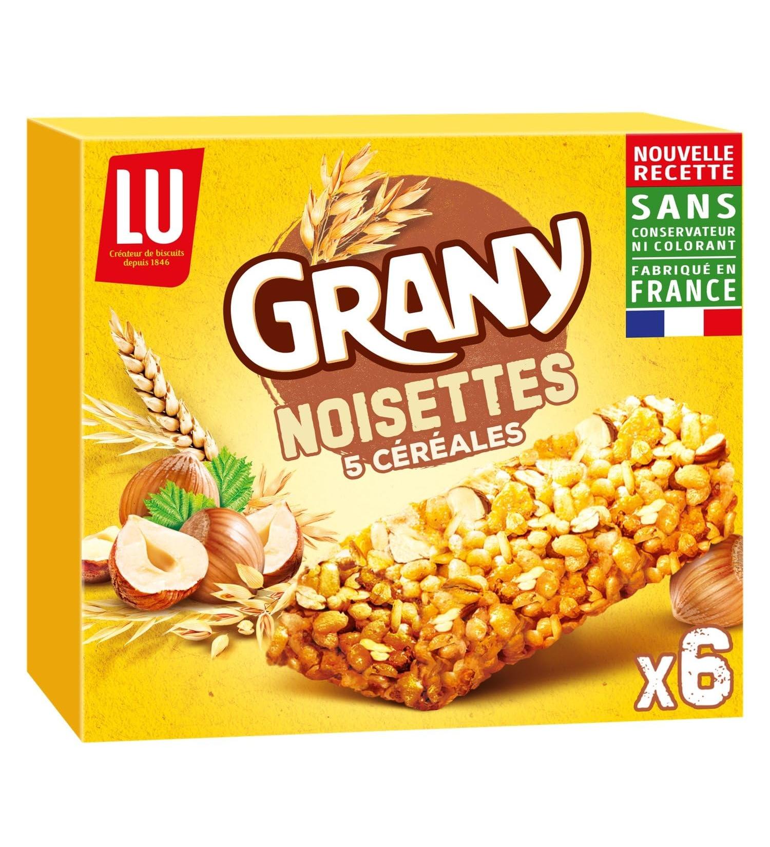 LU Barres C r ales Grany Noisettes Go t Croquant et Naturel pour une Pause Gourmande (6x23g) - Le Lot De 4