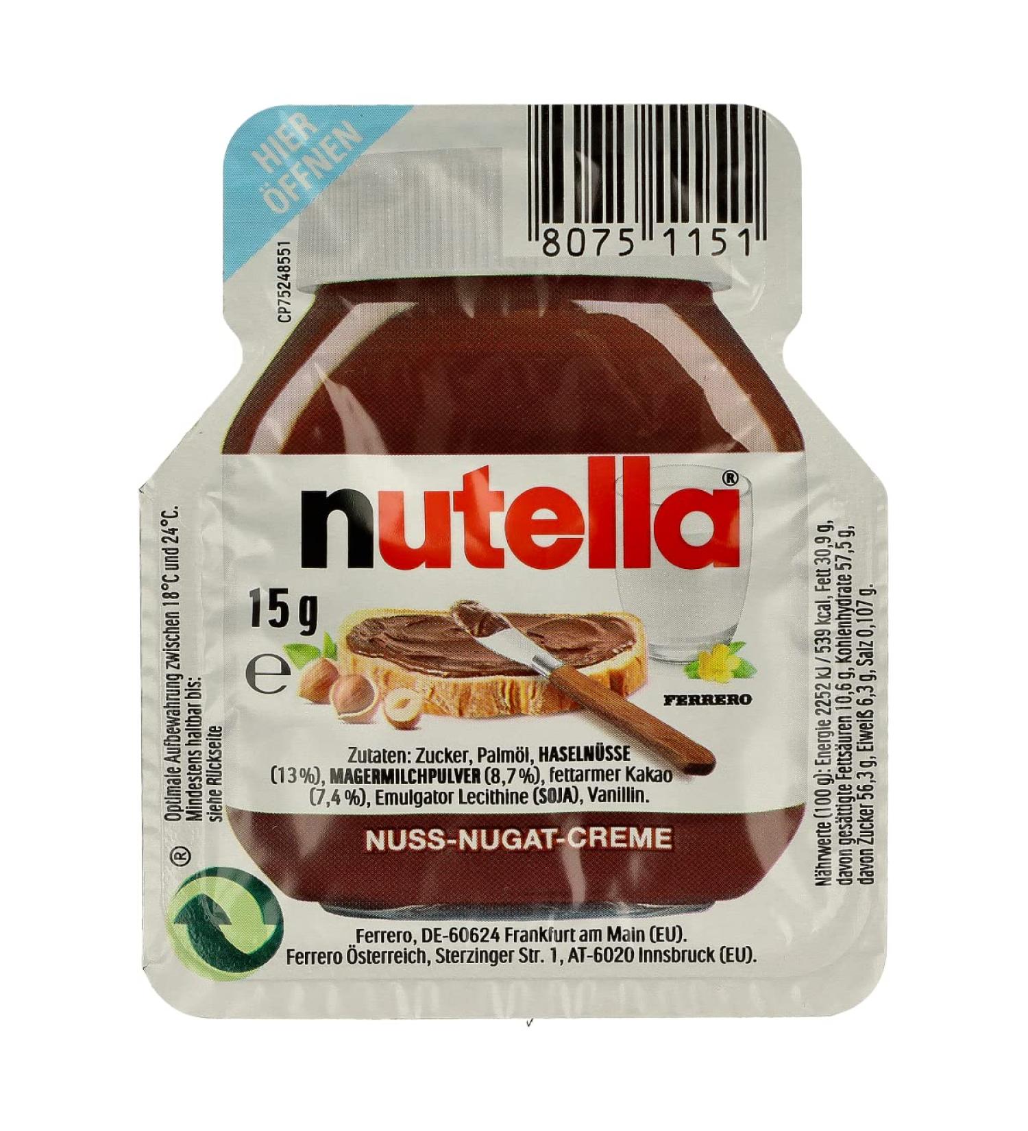 Individual portions - Nutella 40 x 15g servings