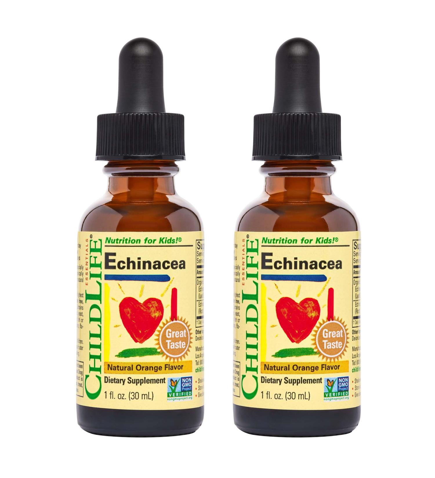 CHILDLIFE ESSENTIALS Echinacea for Kids - Kids Echinacea Drops Liquid Tincture Alcohol Free Supplement for Babies Toddlers Children - Natural Orange 1 Fl Oz (Pack of 2) - Buy Online on GoSupps.com