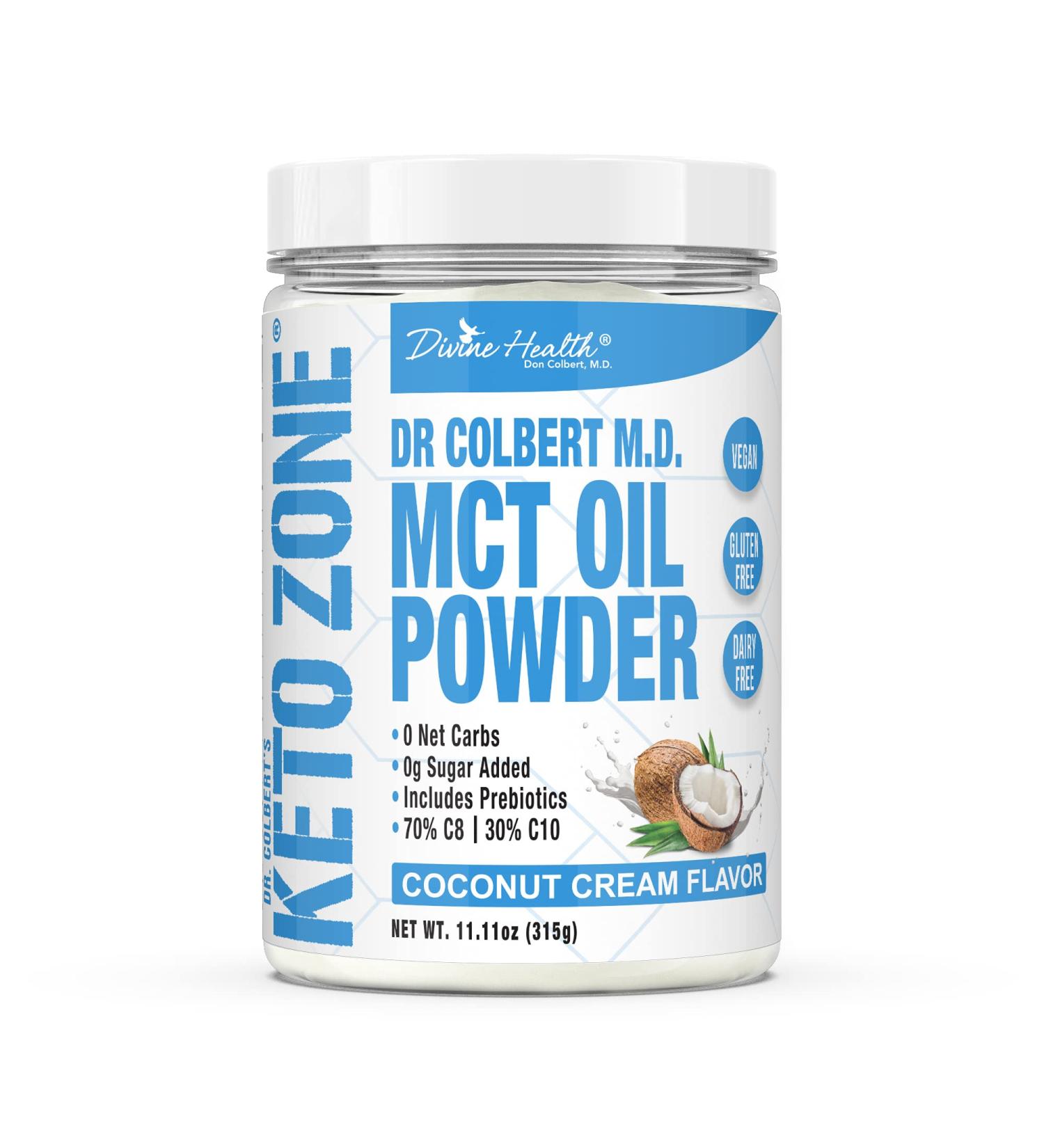 Keto Zone MCT Oil Powder | Coconut Cream Flavor | 30 Day Supply | 0 Net Carbs | All Natural Keto Approved for Ketosis - Buy Online on GoSupps.com