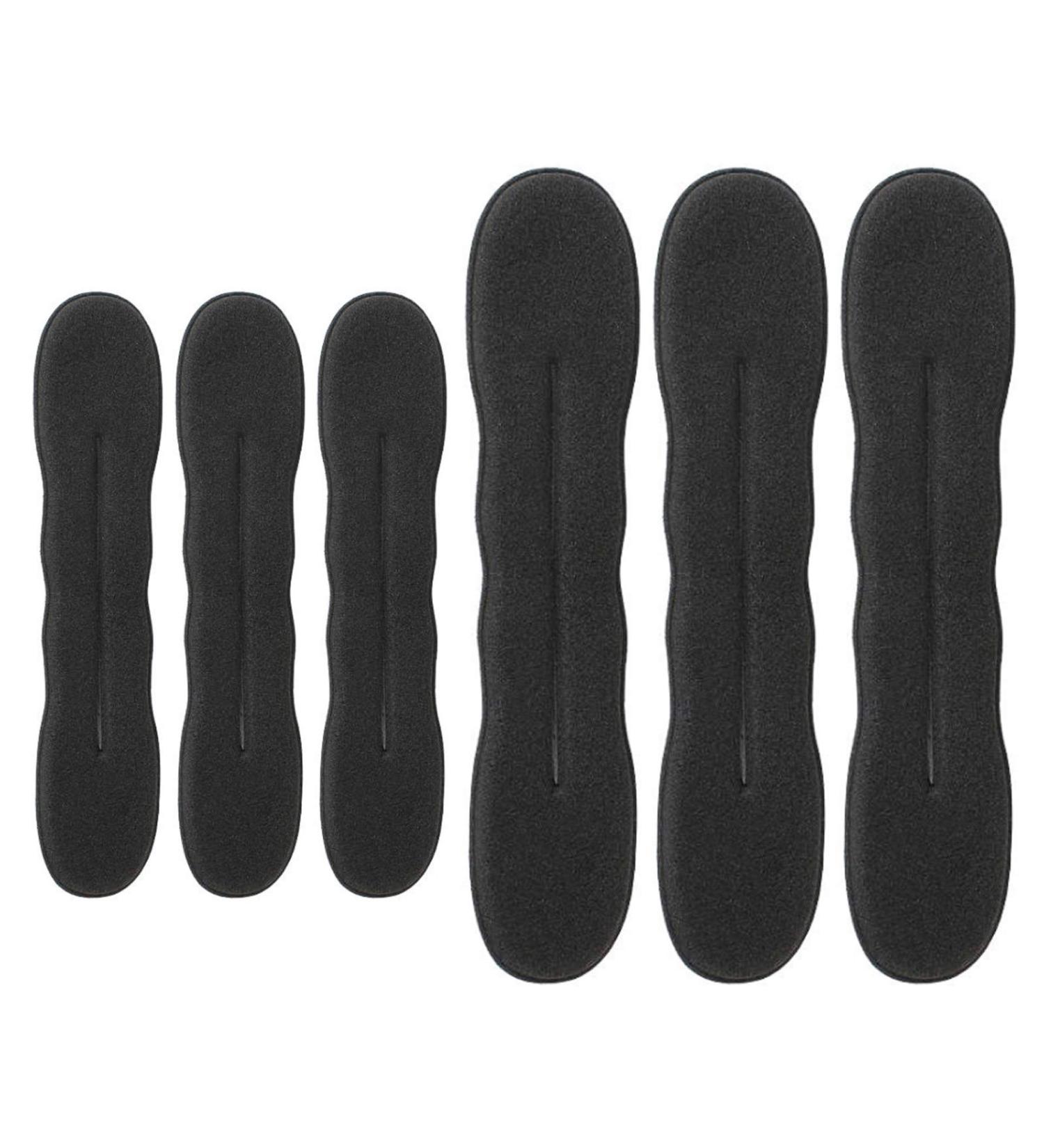 6-Part Hair Cutter Tool Set - Improved Hair Needle Sponge Clips & Styling Donut - Black (3 Large 3 Small) for Perfect Hair Twists & Wreath Styles - Buy Online on GoSupps.com