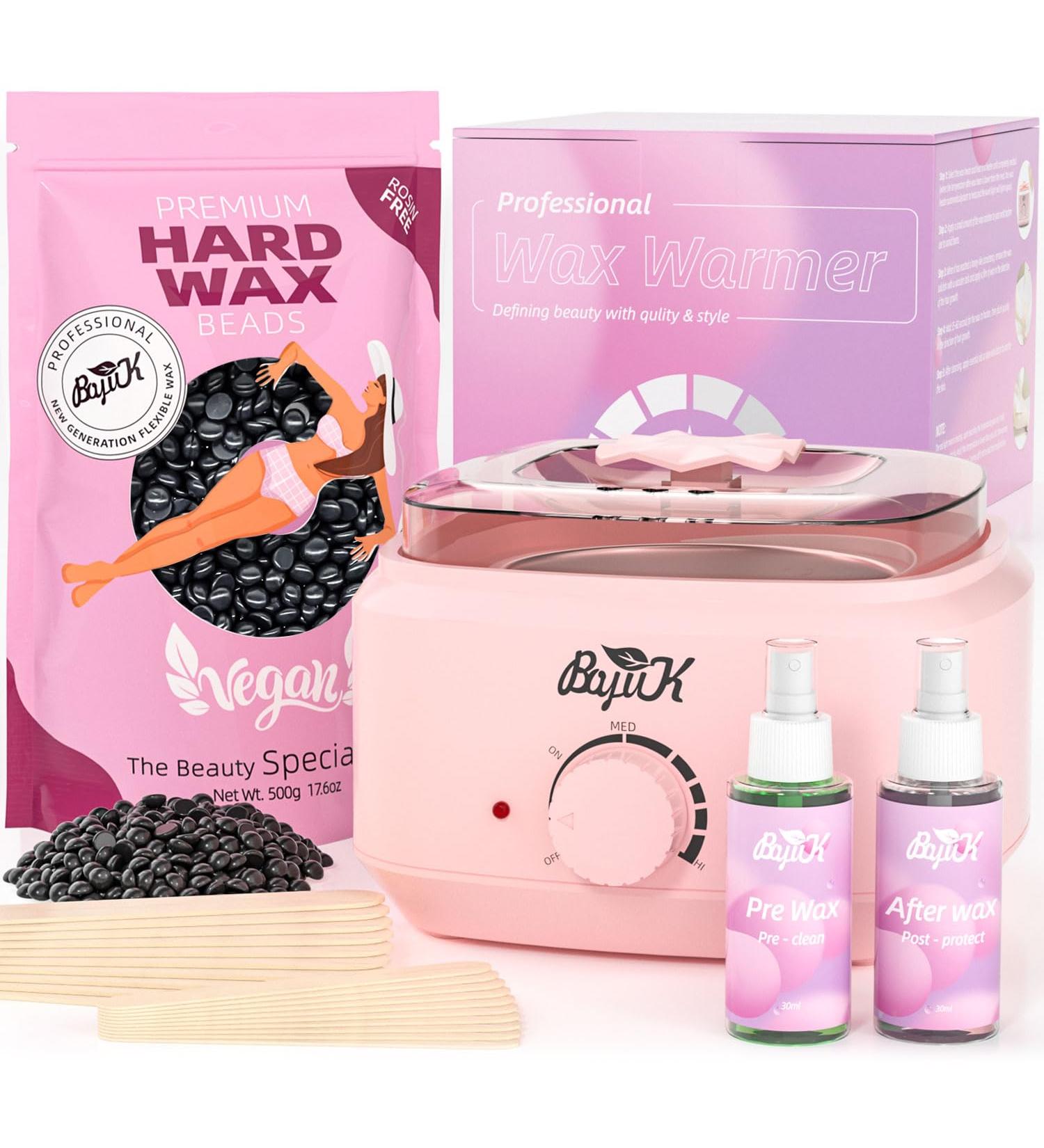 BOYUJK Professional Waxing Kit - 500g Black Wax Beads, Wax Pot & Accessories for Full Body Hair Removal - Ideal for Men & Women - Buy Online on GoSupps.com
