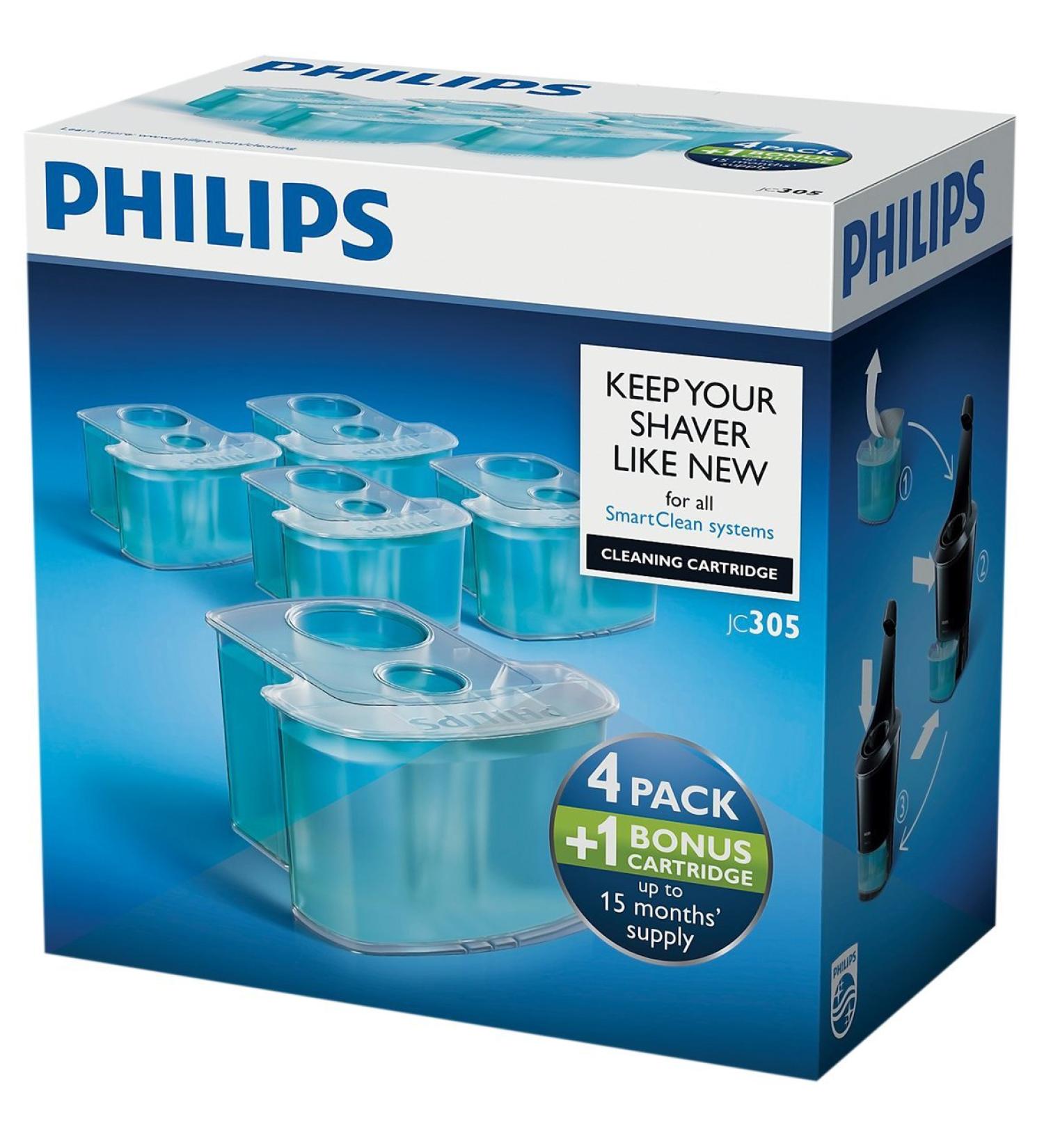 Philips SmartClean JC305/50 Cleaning Cartridge Pack 5 - Refresh and Maintain Your Shaver - Buy Online on GoSupps.com