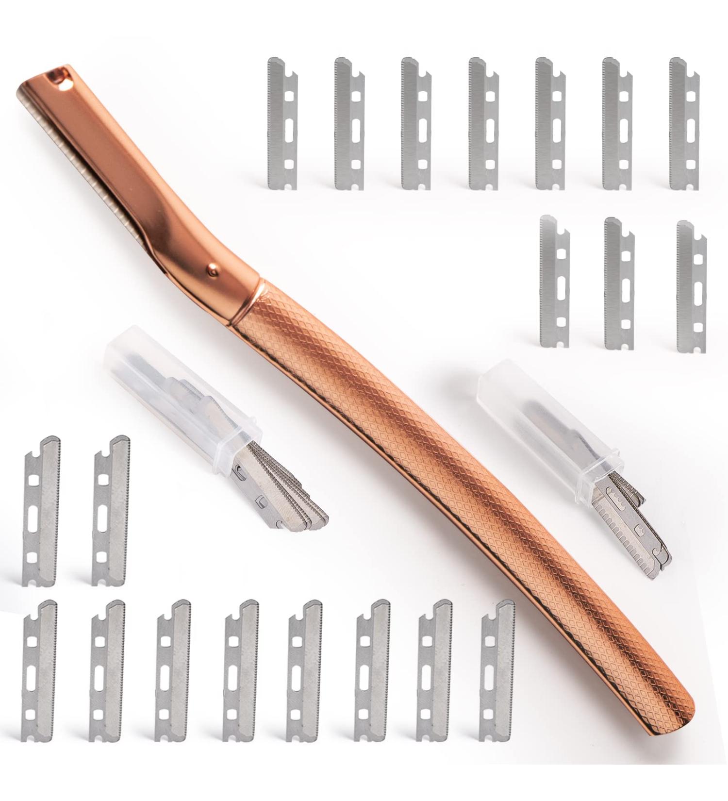 GORNORVA Eyebrow Razor for Women - 20PCS Blades, Stainless Steel, Facial Hair Removal - Buy Online on GoSupps.com