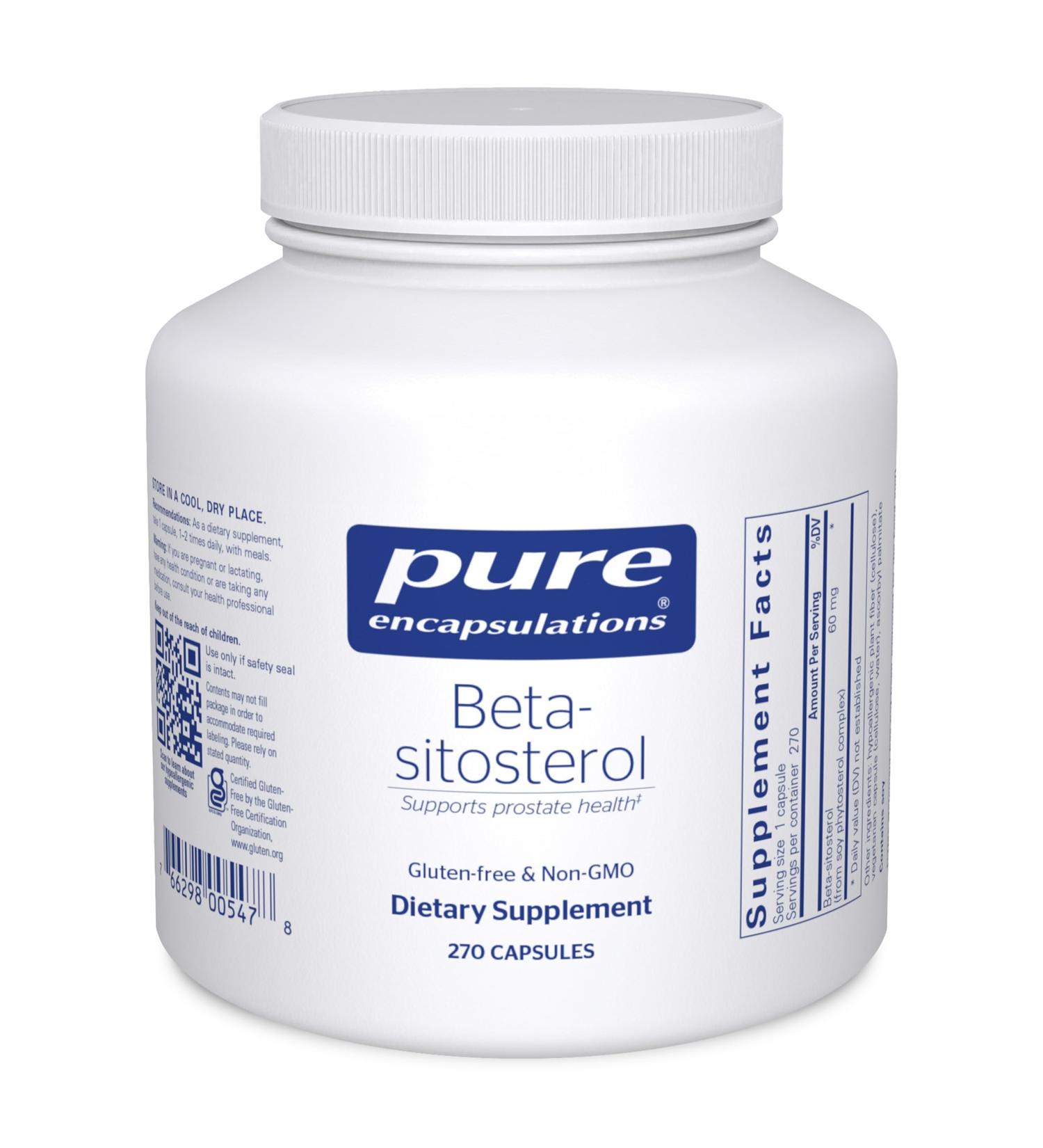 Pure Encapsulations Beta-Sitosterol | Supplement for Urinary Flow and Health* | 270 Capsules 270 Count (Pack of 1) - Buy Online on GoSupps.com