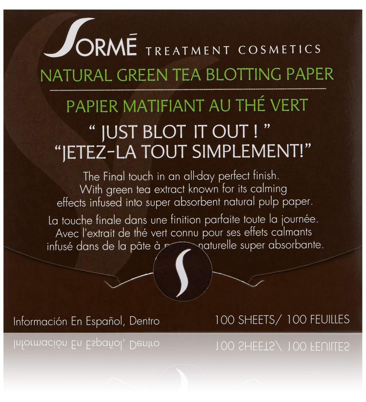 Sorme' Treatment Cosmetics Green Tea Blotting Paper - Mattifying Oil Control | Buy Online - Buy Online on GoSupps.com