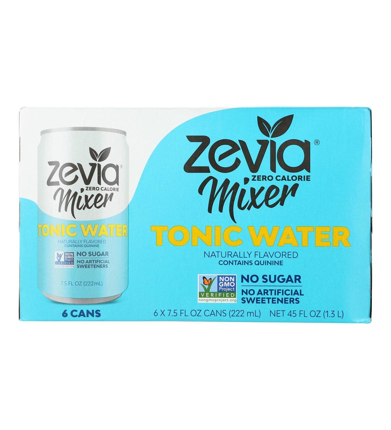 ZEVIA, SODA, TONIC WATER, ZERO CAL - 7.5 Fl Oz (Pack of 24)