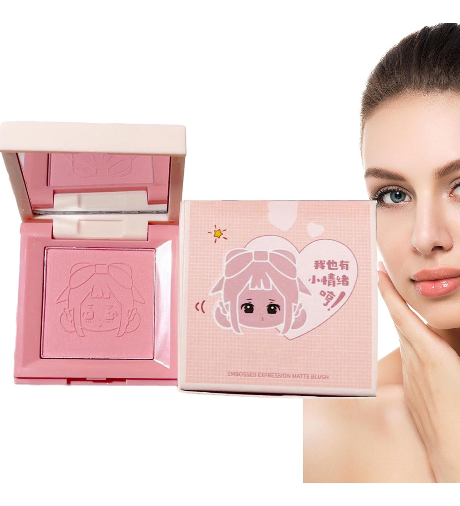 Blush Powder - Cream Blush for Cheeks Matte 4-in-1 Palette | Cute Girl Emoticon Lightweight and Blendable Creamy & Blendable Face Blushes for Eyes Lips & Cheeks Natural Skin Tones Hersil 3 - Buy Online on GoSupps.com