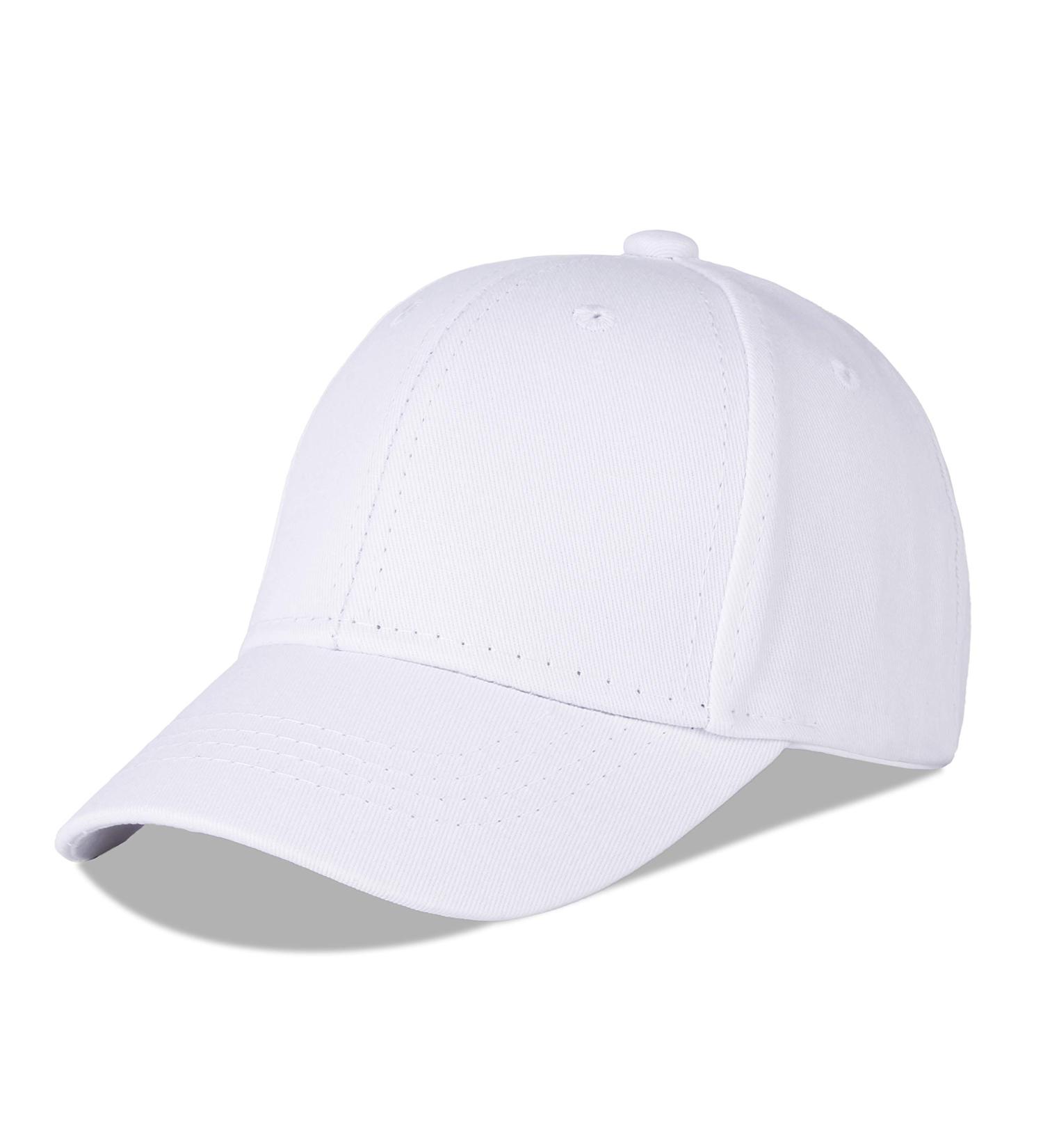 LANGZHEN 100% Cotton Kids Plain Baseball Cap Hat - Adjustable Sun Hat for Girls Boys 2-4 Years (White) - Buy Online on GoSupps.com