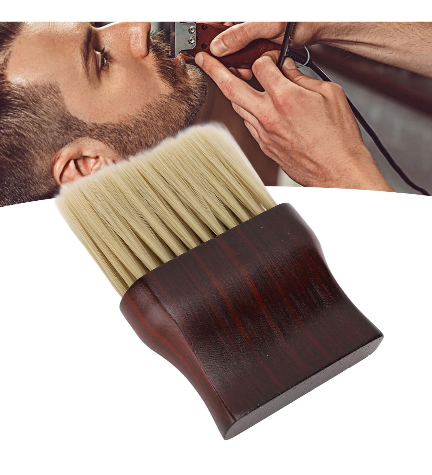 Barber Neck Duster Brush for Hair Cutting Professional Neck Cleaning Brush with Solid Wood Handle and Soft Bristles Flat Shape Barber Brush for Cleaning Broken Hair Left on Neck Clothes - Buy Online on GoSupps.com