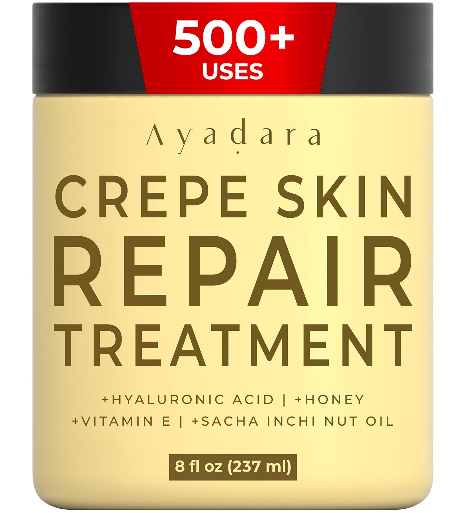 AYADARA Crepey Skin Repair Cream Hydrating & Firming Lotion with Collagen for Face Neck Arms & Legs 8 oz