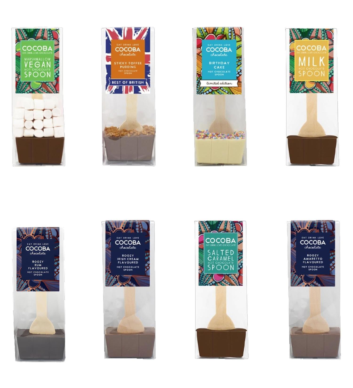 Cocoba Chocolate Pick N Mix - Choose From 8 Flavours | Boozy-Amaretto Sticky Toffee Pudding Milk Hot Chocolate Boozy-Irish Cream Birthday Cake Boozy Rum - Pack of 3 1 Count (Pack of 3) - Buy Online on GoSupps.com