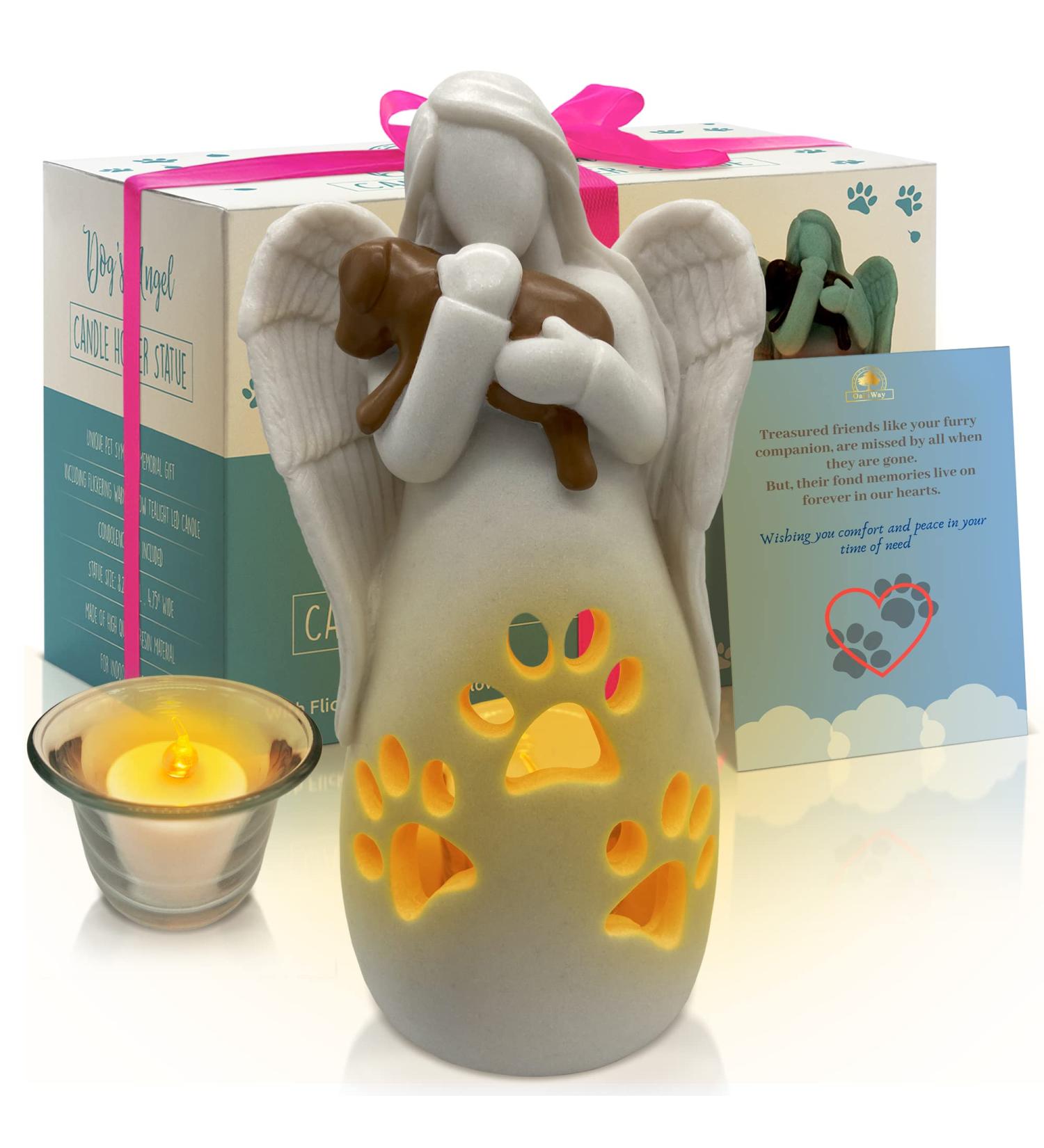 OakiWay Dog Memorial Candle Holder - Beautifully crafted tribute to your beloved pet - Buy Online on GoSupps.com