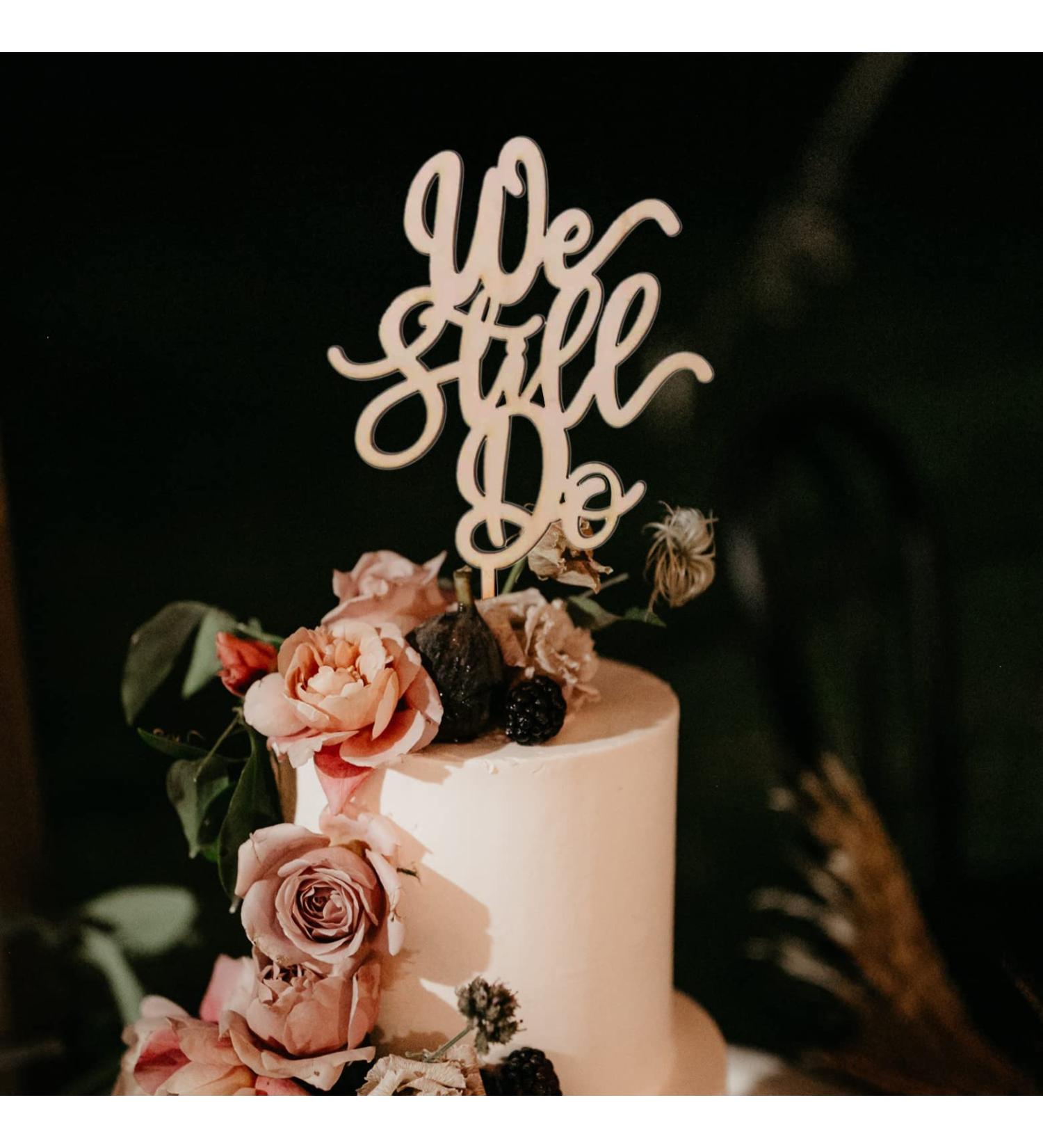 We Still Do Cake Topper - Wedding Cake Topper Decoration Wood Cake Toppers We Still Do Sign Smash Cake Topper Wedding Cake For Photo Booth Props Cake Decorating Supplies First Anniversary - Buy Online on GoSupps.com