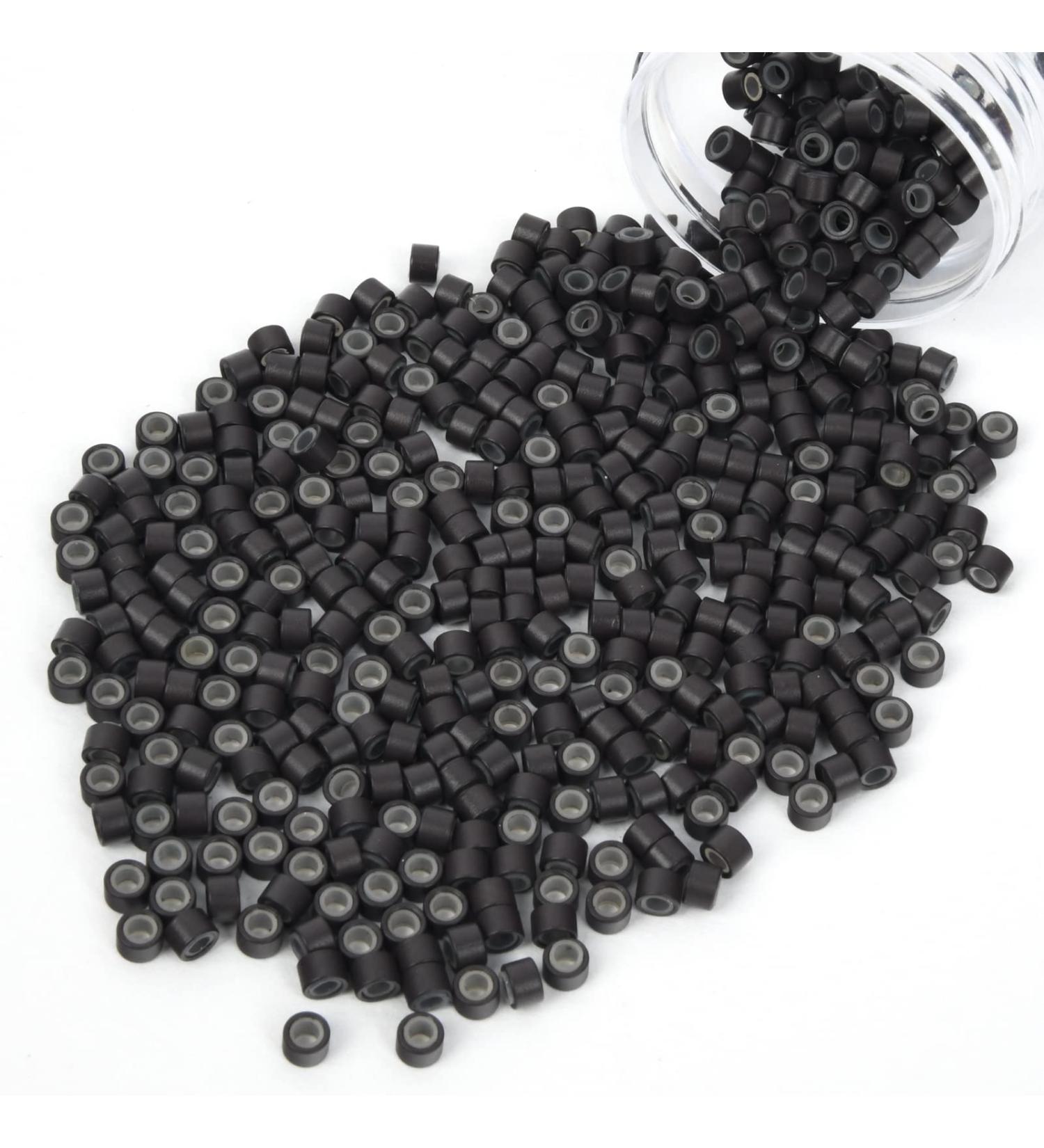 Vlasy 400 Pcs Silicone Micro Rings for I Tip Hair Extensions 5mm Micro Nano Beads Micro Links Hair Beads (Dark Brown) Micro-5mm-400Pcs Dark Brown - Buy Online on GoSupps.com