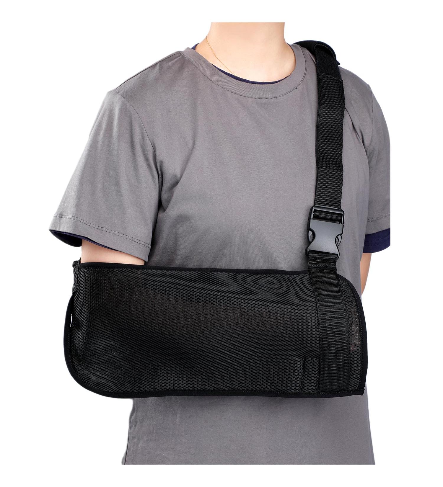 Buy SWISSELITE Adjustable Arm Shoulder Sling - Mesh Immobilizer for Men & Women | Support for Left/Right Arm Shoulder Elbow & Wrist - Ideal Shower Sling - Buy Online on GoSupps.com