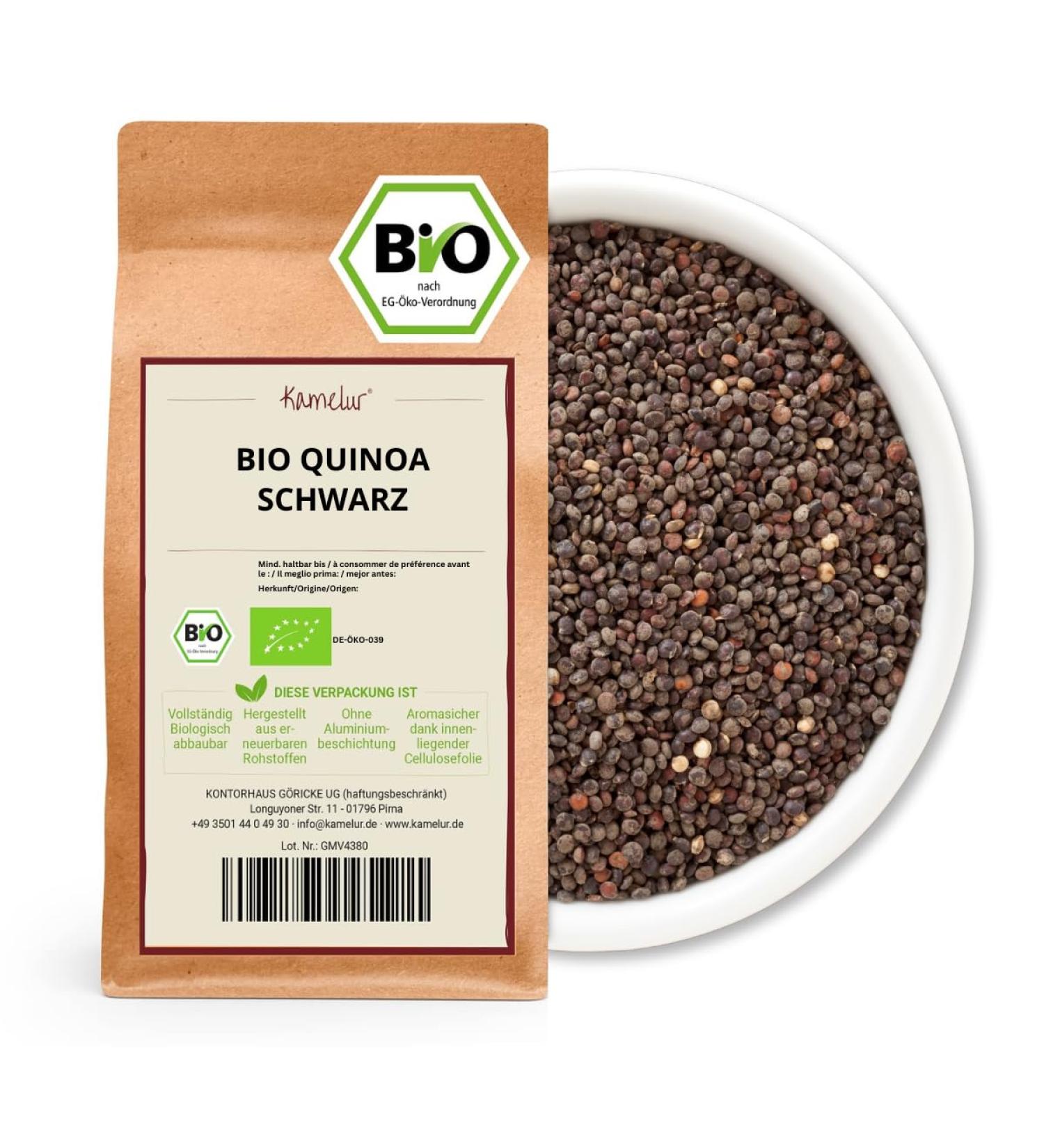 Buy Kamelur Organic Black Quinoa (2.5kg) - Tasty Grain Substitute | International Shipping Available - Buy Online on GoSupps.com