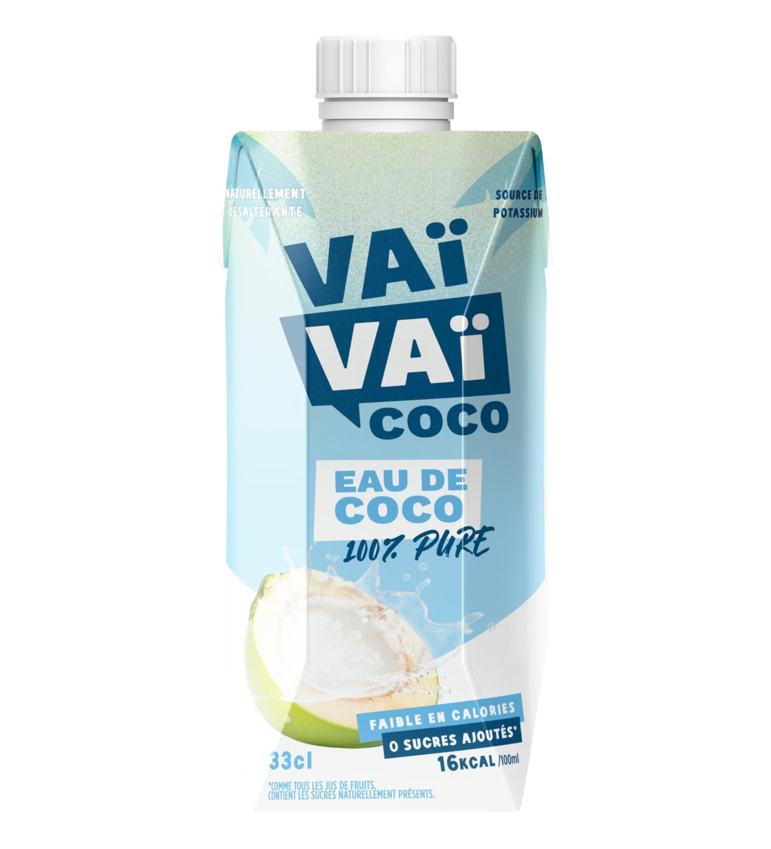 Va va - Eau de Coco - 100% Pur Jus - Douce et Rafra chissante - Sans Sucres Ajout s - 12 Briques Tetra Pak de 33cl - Buy Online on GoSupps.com