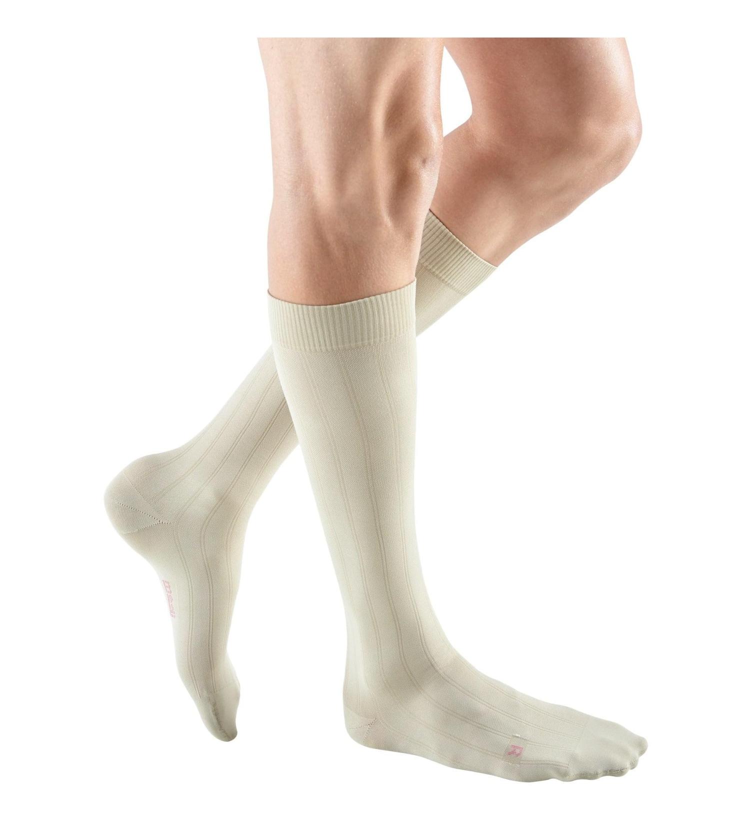 Mediven for Men Classic Compression Stockings | 20-30 mmHg Calf High Closed Toe Socks for Leg Support & Circulation | VII-Tall Tan - Buy Online on GoSupps.com