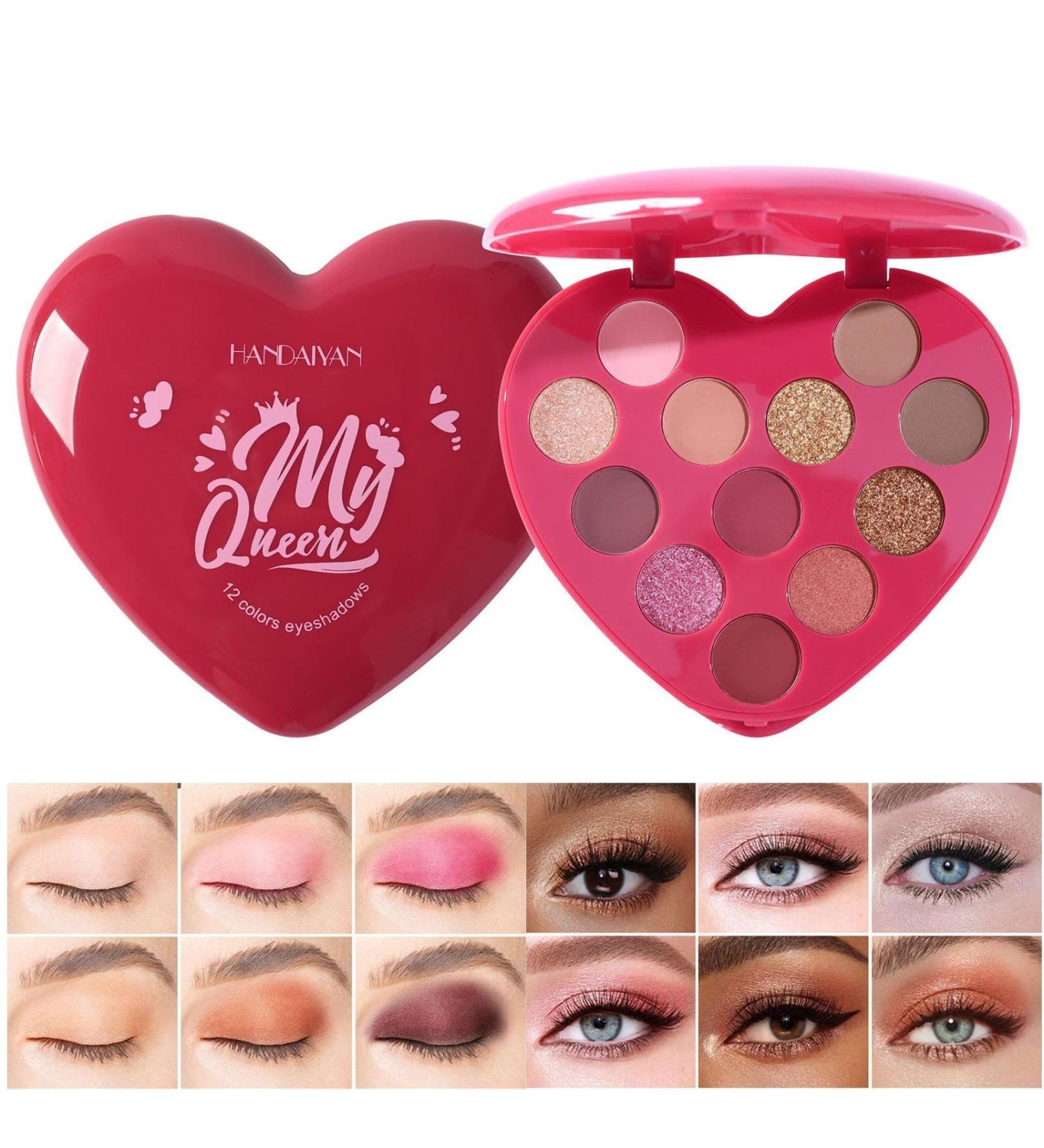 Eye Makeup Palette | Matte Make Up Pallet Highly Pigmented Matte Shimmer Eyeshadow Pallet Cosmetics Kit for Women Girls Holiday 02 - Buy Online on GoSupps.com