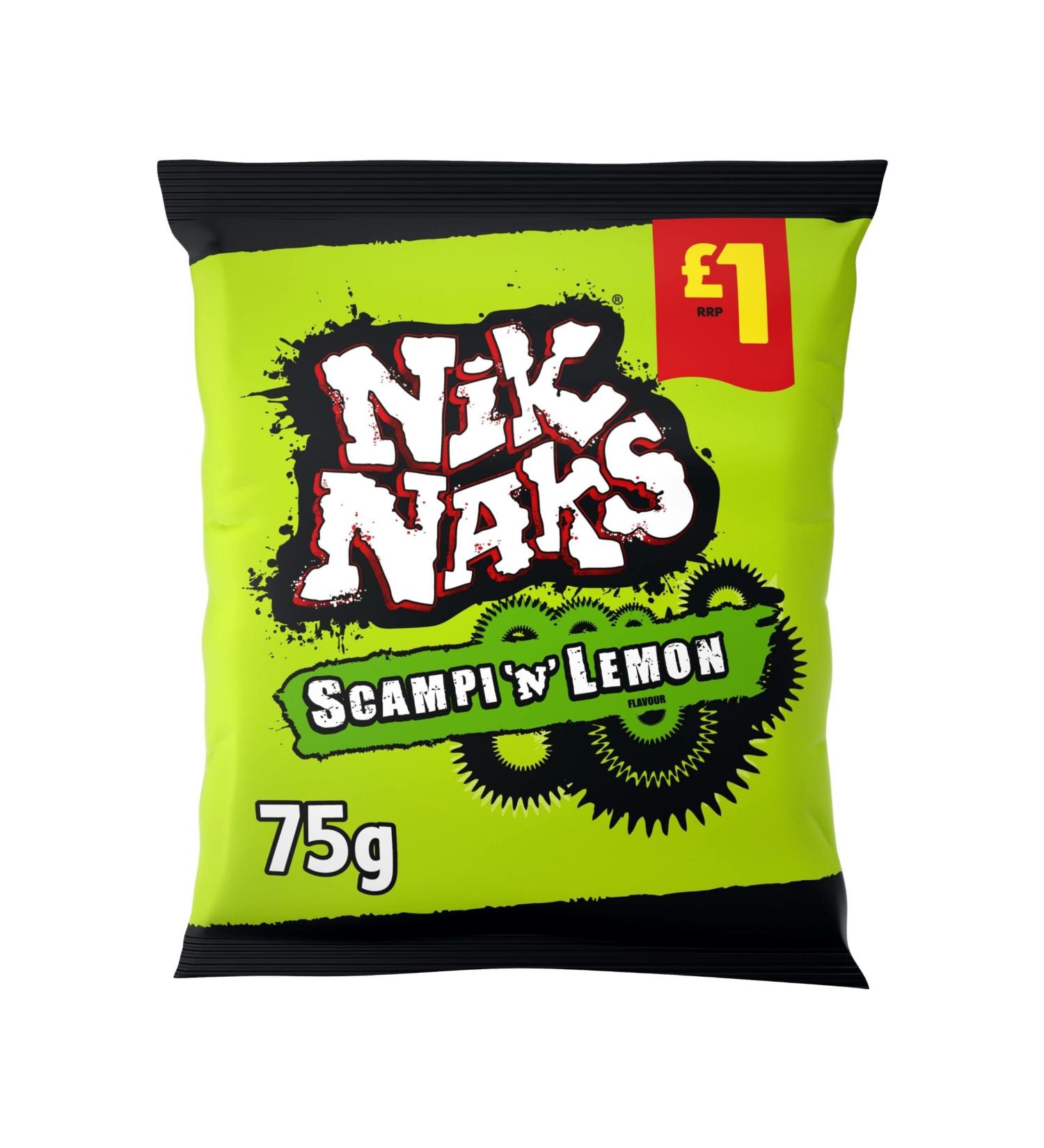 Nik Naks Scampi 'n Lemon 20x75g 1 pmp