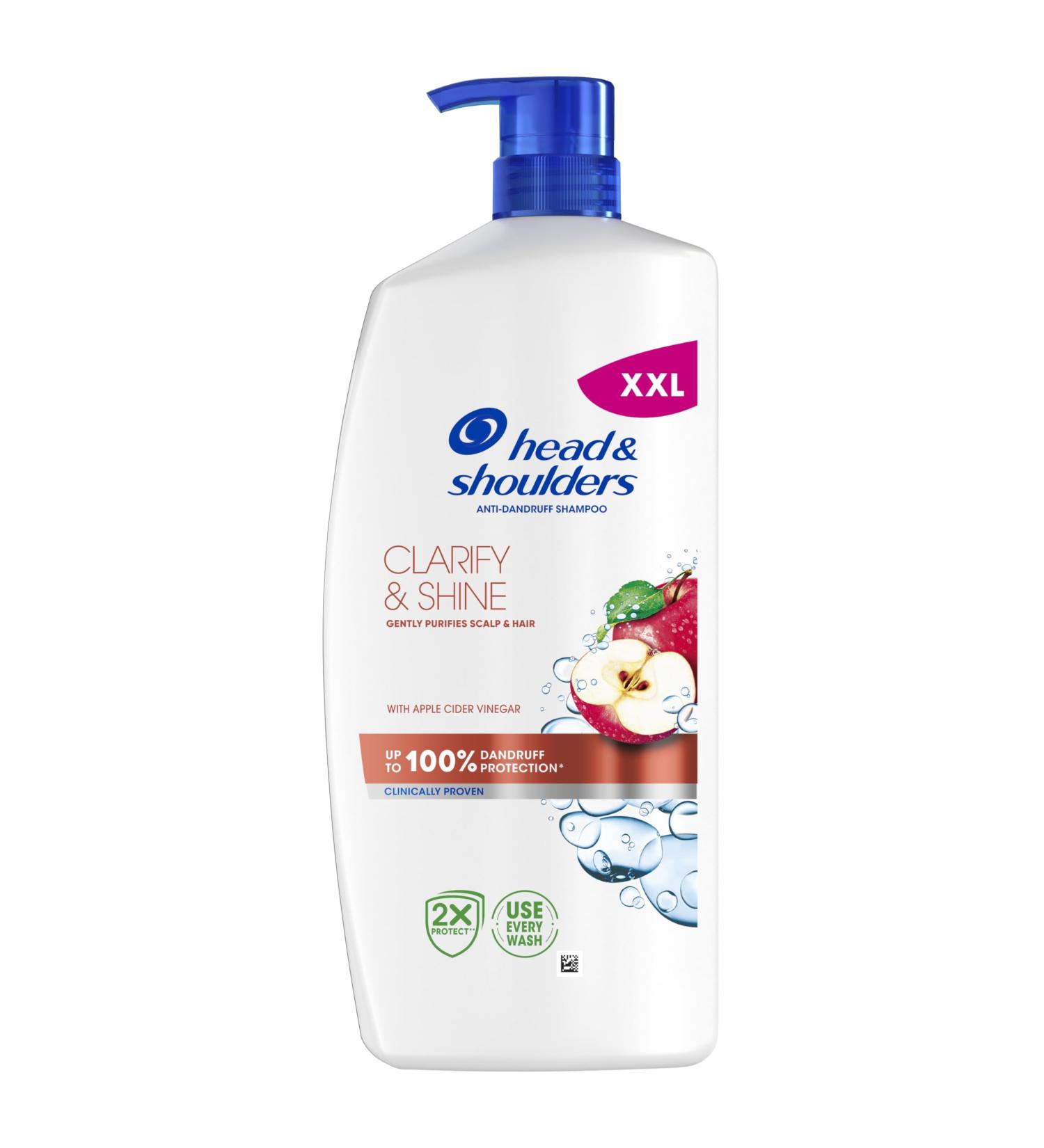 Head & Shoulders Head & Shoulders Clarify & Shine Anti-Dandruff Shampoo 800ml with Clarifying Shampoo Pump Up to 100% Protection