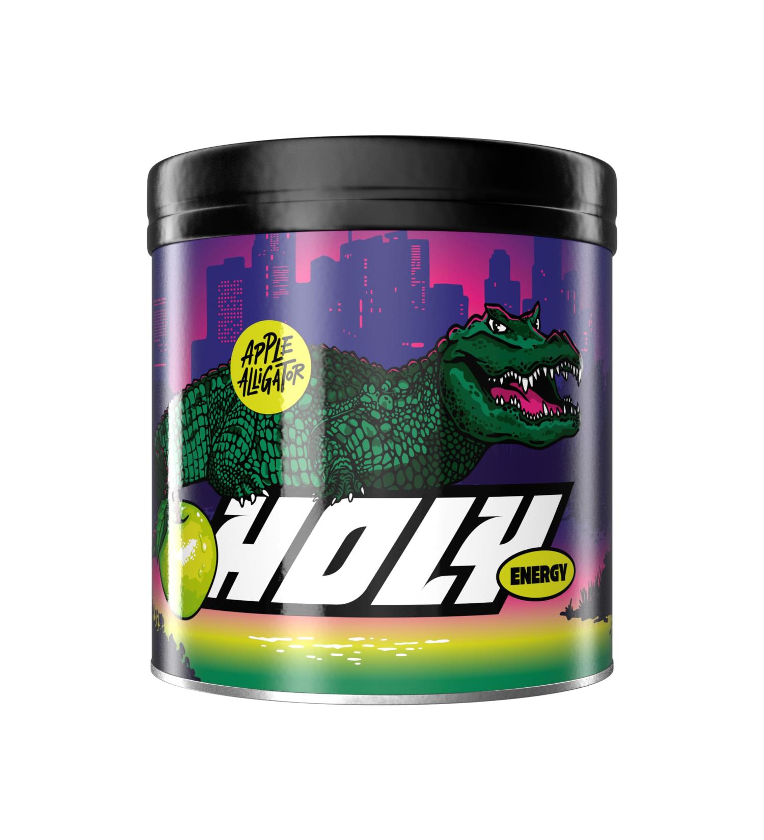 Holy Energy Gaming Booster 'Apple Alligator' - Vegan Focus Drink with Newcaff & Green Tea Extract | 50 Portions | Natural Apple Flavor - Buy Online on GoSupps.com