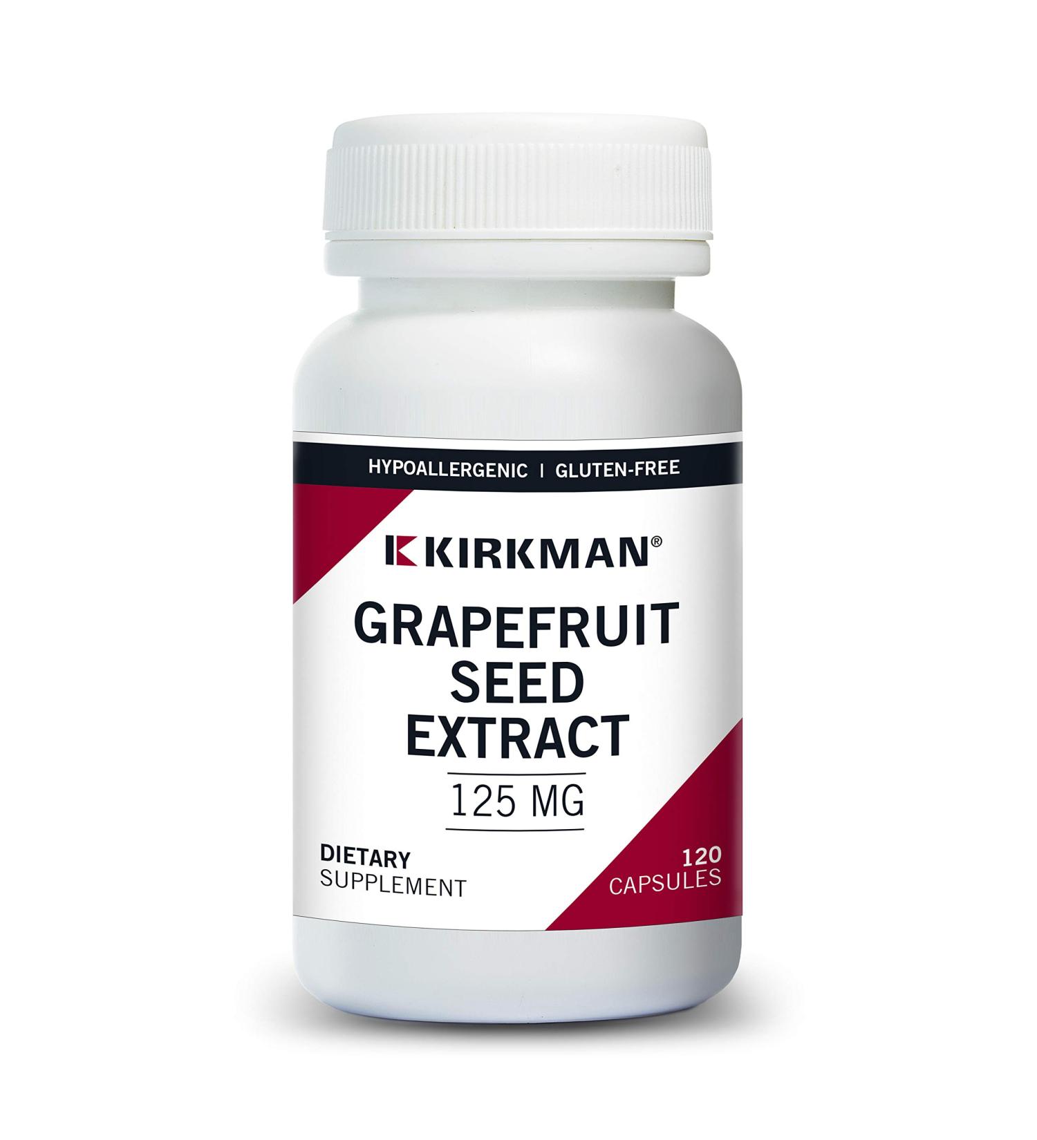 Kirkman Labs Grapefruit Seed Extract 125 mg - 120 Capsules | Natural Antioxidant Support - Buy Online on GoSupps.com