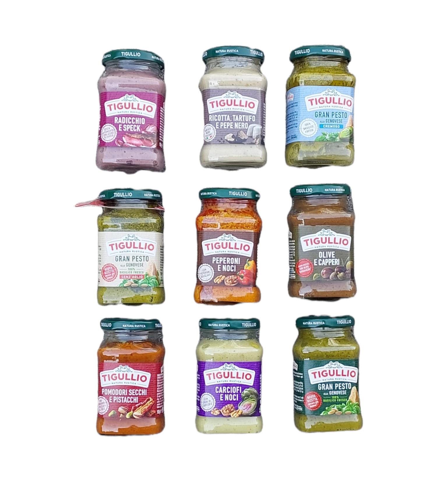 TIGULLIO PESTO ITALIA X PASTA BOX ASSORTMENTS OF DIFFERENT FLAVORS