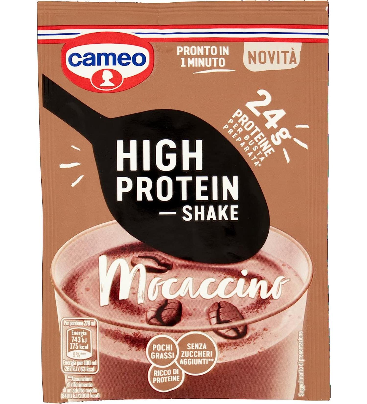  Italian Gourmet E.R. Pack of 6 Cameo High Protein Shake Moccaccino drinks full of protein 28g - Buy Online on GoSupps.com