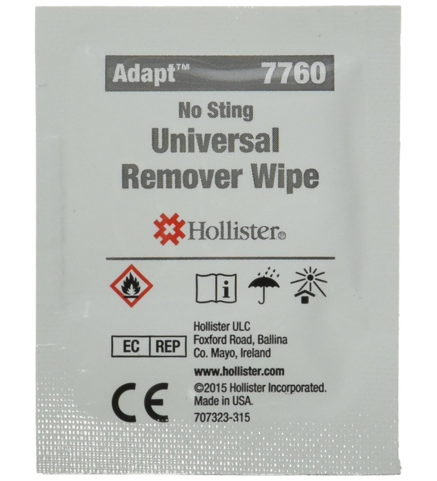 Hollister 7760 Adhesive and Barrier Remover Wipes - Ostomy Supplies (Pack of 50) - Buy Online on GoSupps.com