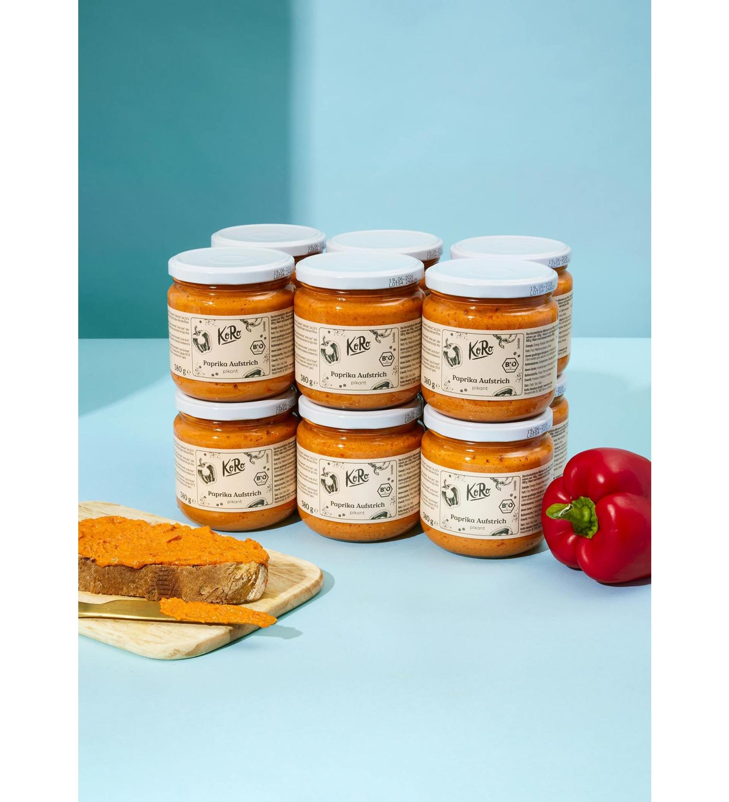 KoRo - Organic spicy pepper spread - Slightly spicy taste - With sunflower seeds - Purely vegetable - Buy Online on GoSupps.com