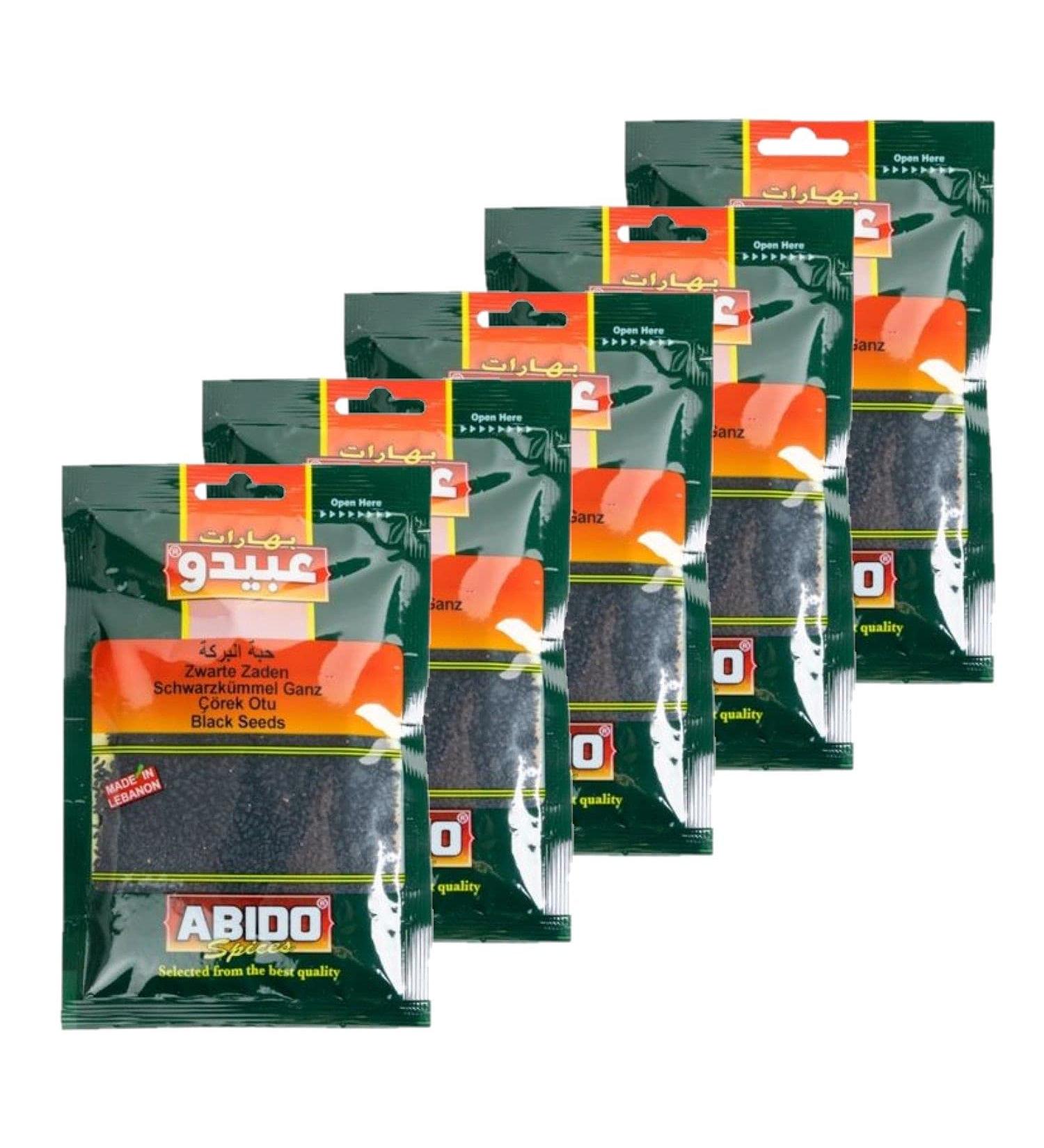 Abido Lot of 5x Nigella Seeds - Abido - 50g sachet