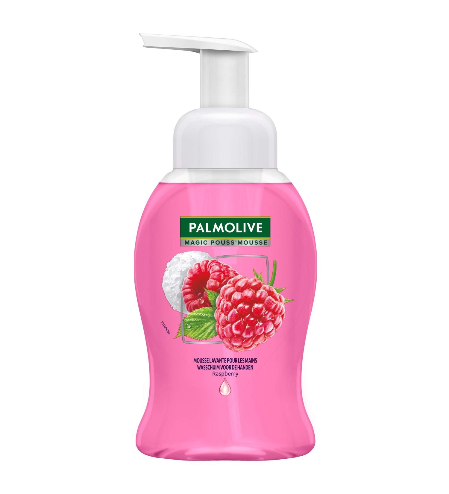 PALMOLIVE - Magic Pouss'Mousse Raspberry Liquid Hand Soap - Delicately Scented Cleansing Foam - 250 ml Pump Soap Dispenser - Pack of 3 - Buy Online on GoSupps.com