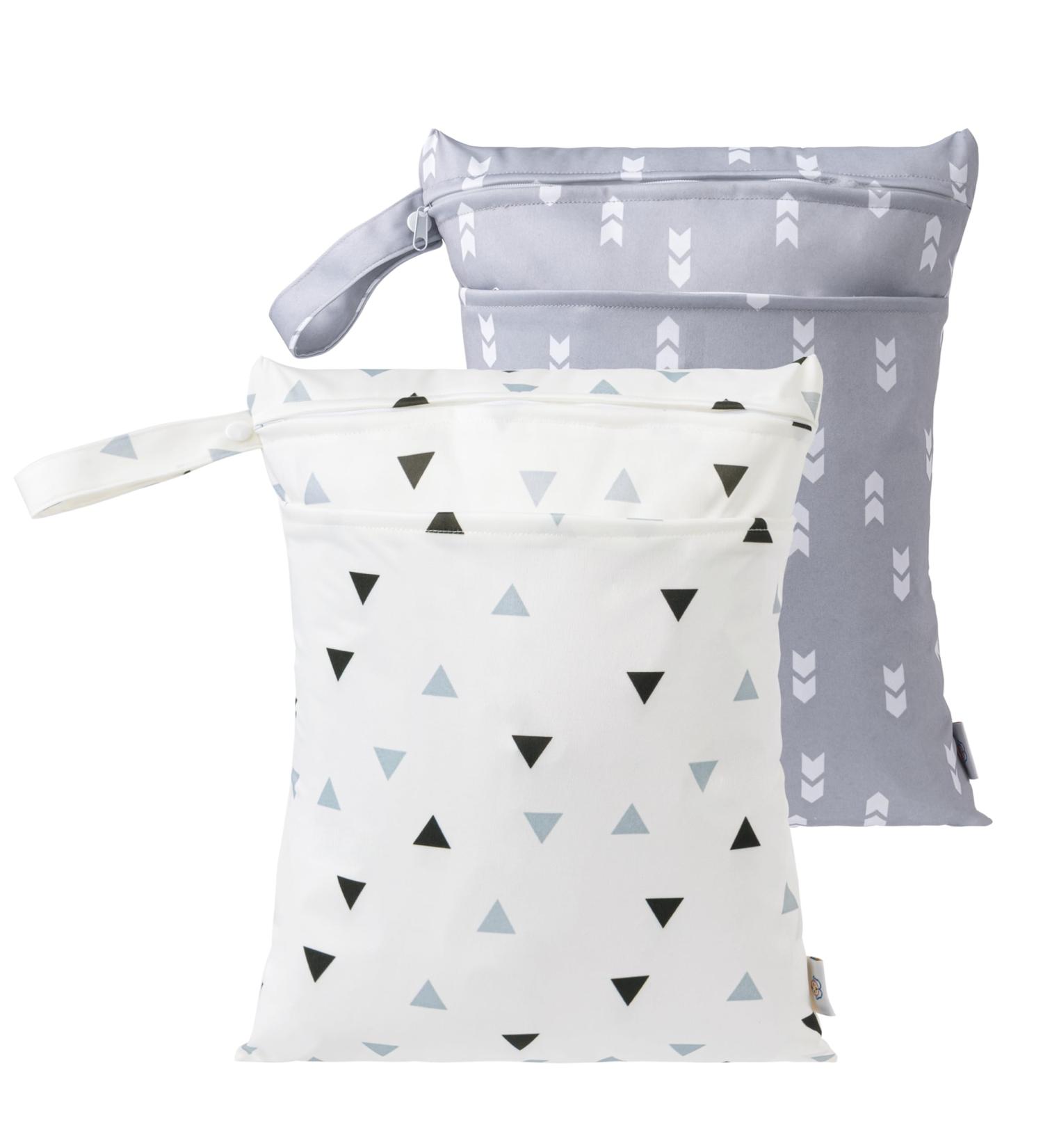 Hbselect 2PC Waterproof Diaper Bag Set | Reusable with Zipper Wet Wipes Organizer for Babies & Toddlers - Buy Online on GoSupps.com