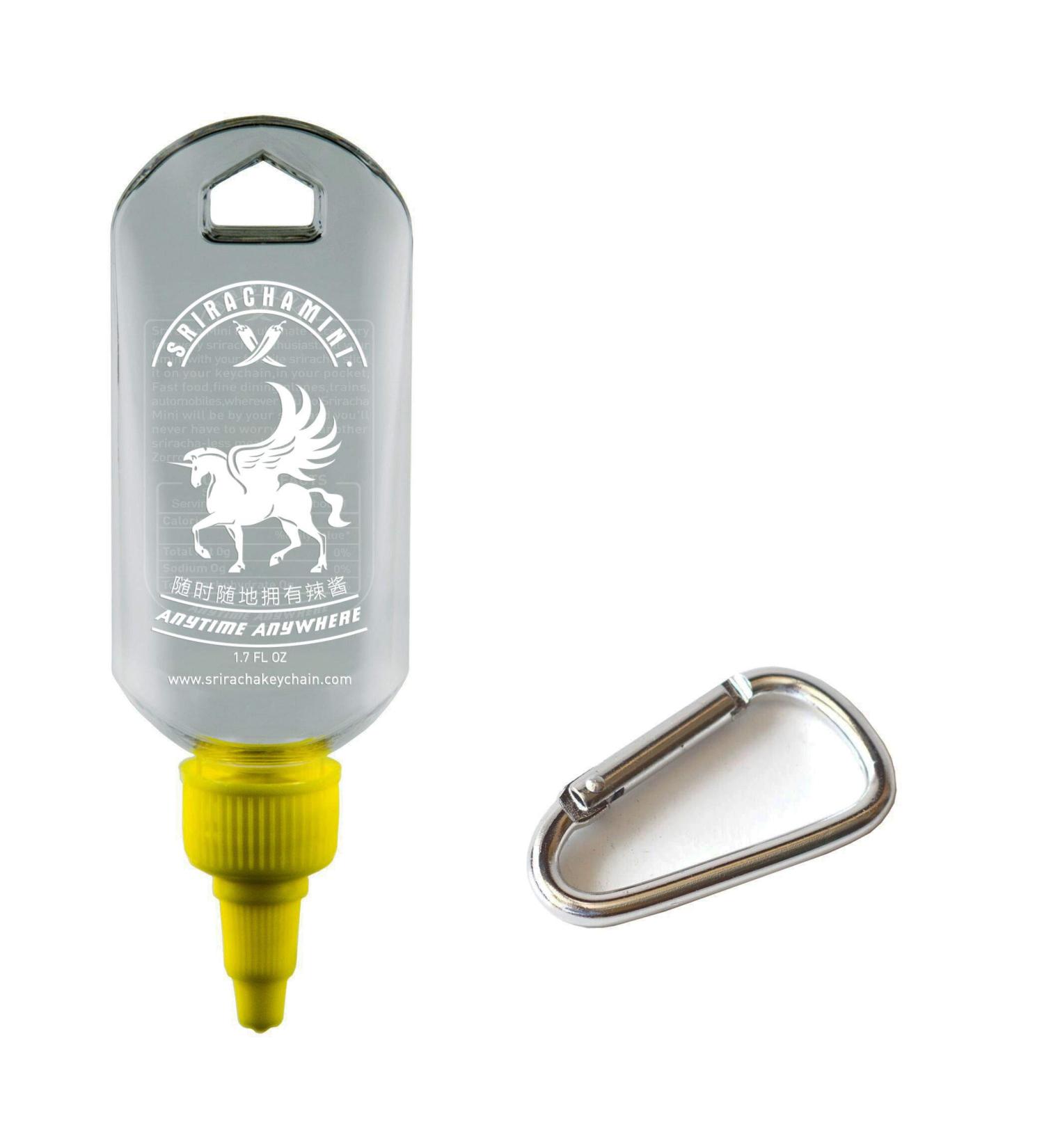Sriracha Mini Hot Sauce Refillable Keychain Bottle - 1.7oz (1-Pack) | Portable Spice On-The-Go | Sauce Not Included - Buy Online on GoSupps.com