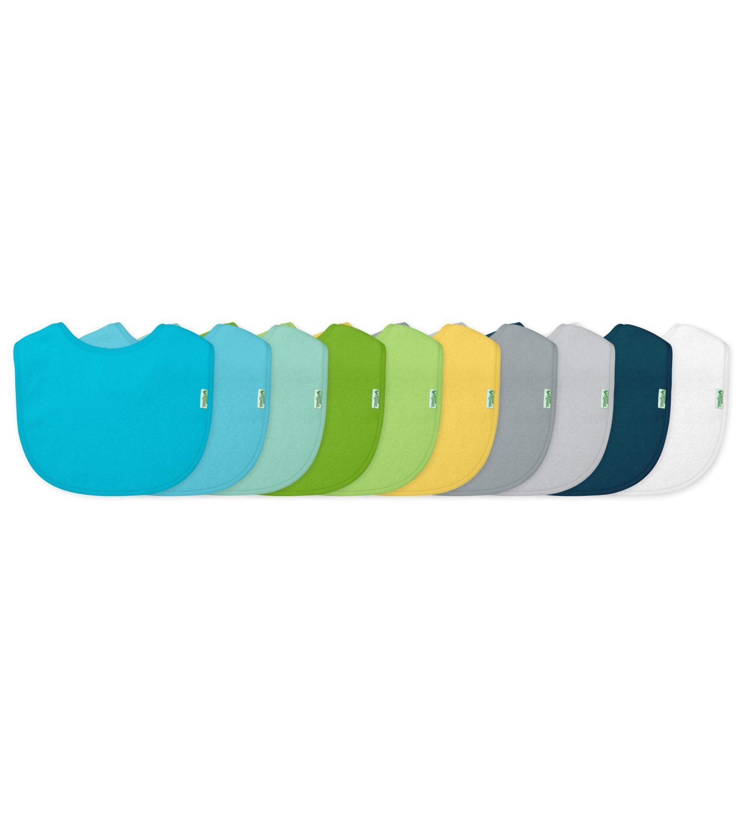 Green Sprouts Aqua Stay-Dry Bibs | 10 Pack for 3-12 Months - Ultimate Baby Feeding Solution - Buy Online on GoSupps.com