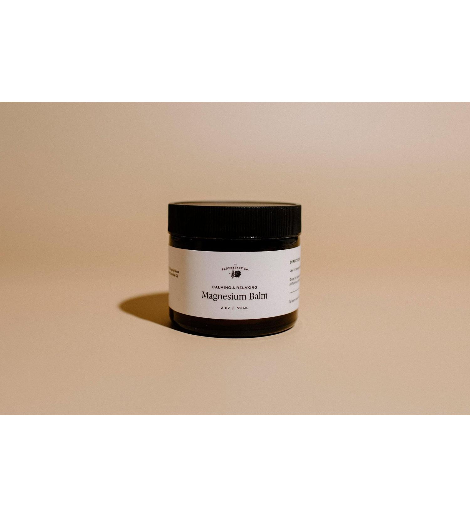 Magnesium Balm with Magnesium Chloride Organic Jojoba Oil Organic Shea Butter Lavender Essential Oil and Organic Beeswax (2 oz) 2 Ounce