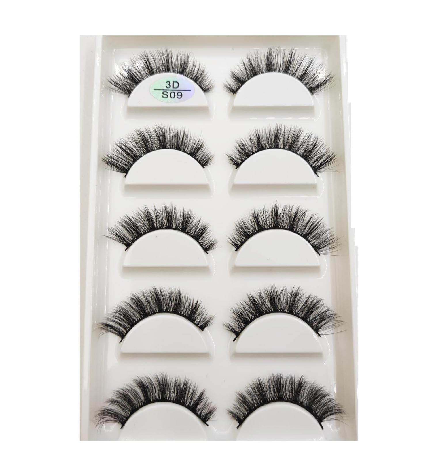 UAMOU 10/50 Boxes 37 Style 5 Pairs Natural 3D False Eyelashes Makeup Fake Eye Lashes Faux Cils Make Up Beauty Maquillaje Cheerfully (Color : 5Pairs S09 Size : 20 Boxes 100Pairs) - Buy Online on GoSupps.com