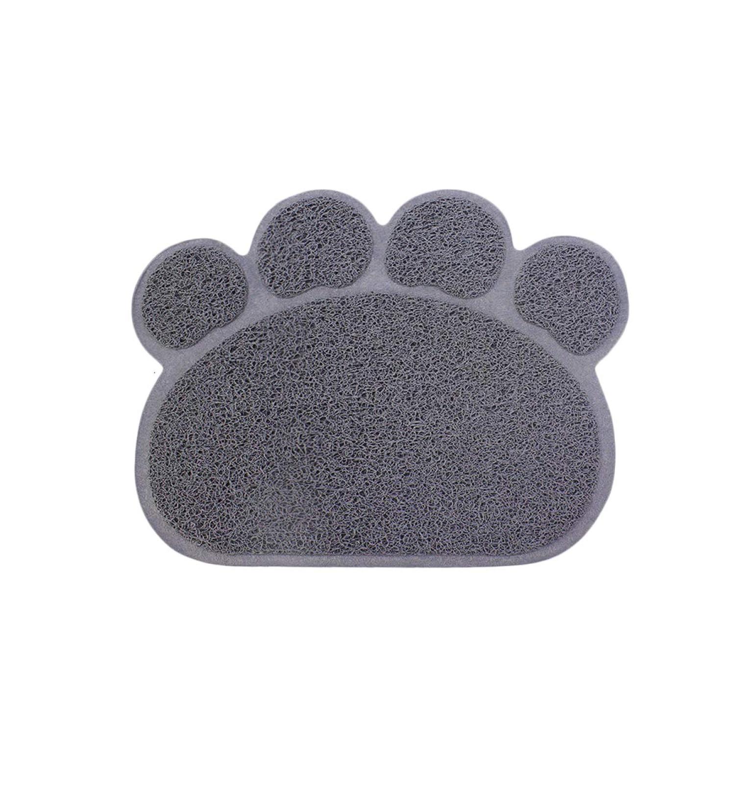 ExeQianming Pet Mat - Claw Shape Feeding Mat for Dogs | 30x37 cm Gray | Ideal for Drinking & Eating - International Shipping Available - Buy Online on GoSupps.com