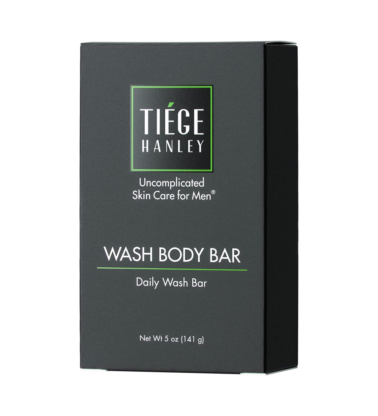 Men's Tiege Hanley Daily Cleansing & Exfoliating Body Bar Soap | Vitamin E, Aloe, Cucumber | Made in USA | 5 oz - Buy Online on GoSupps.com