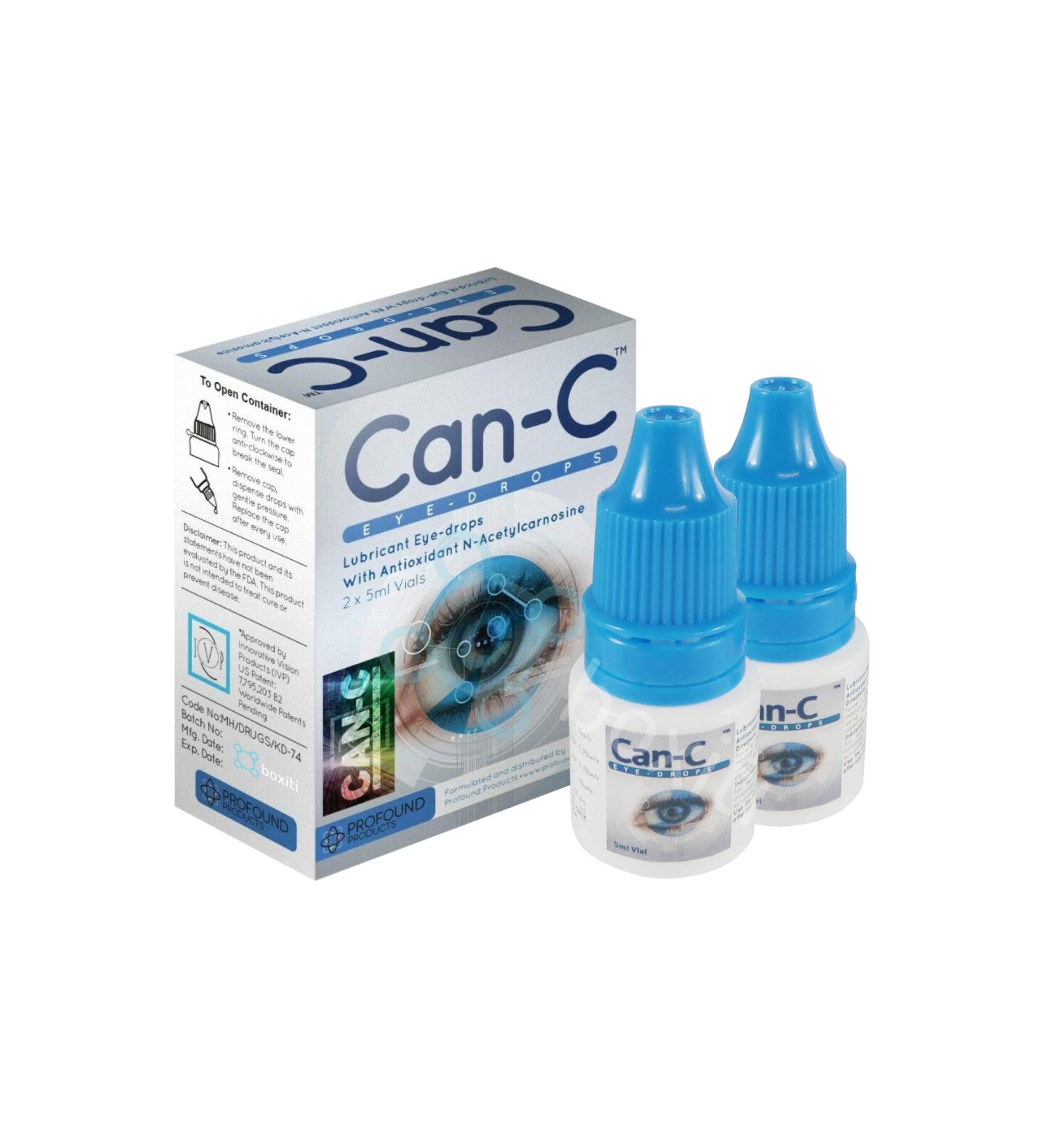 Can-C N.A.C. Eye Drops - 2 x 5ml Vials | Antioxidant Lubricant Eyedrops - Buy Online on GoSupps.com