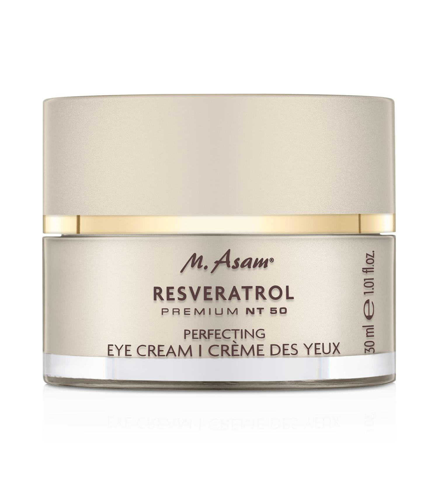 M. Asam Resveratrol Premium NT50 Perfecting Eye Cream - Vegan Anti-Aging Formula with Resveratrol & Hyaluronic Acid - 1.01 Fl Oz - Buy Online on GoSupps.com