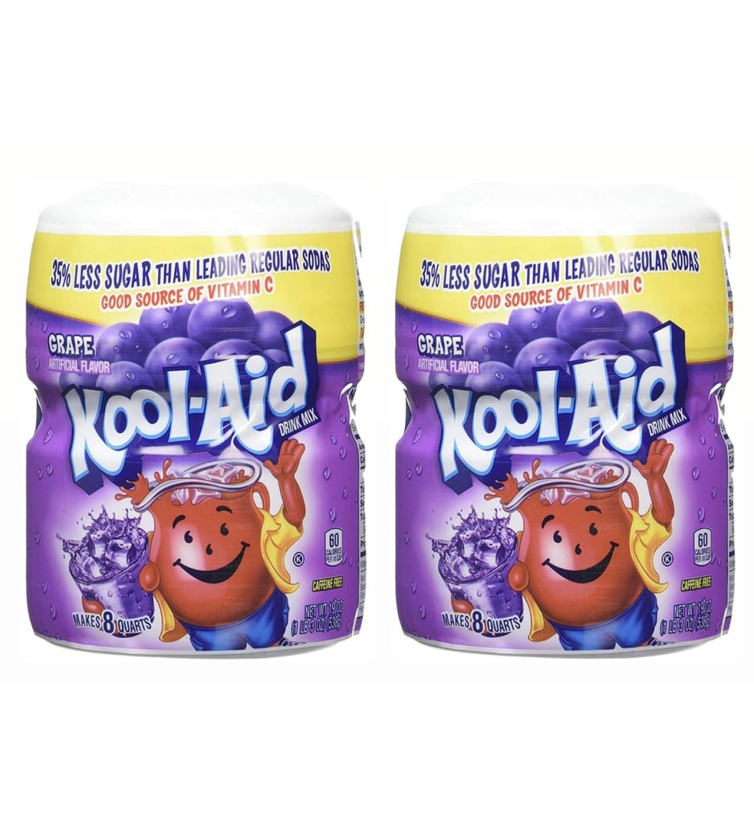 PureGro Kool-Aid Grape Drink Mix 538g (PACK OF 2) 269.00 g (Pack of 2) - Buy Online on GoSupps.com