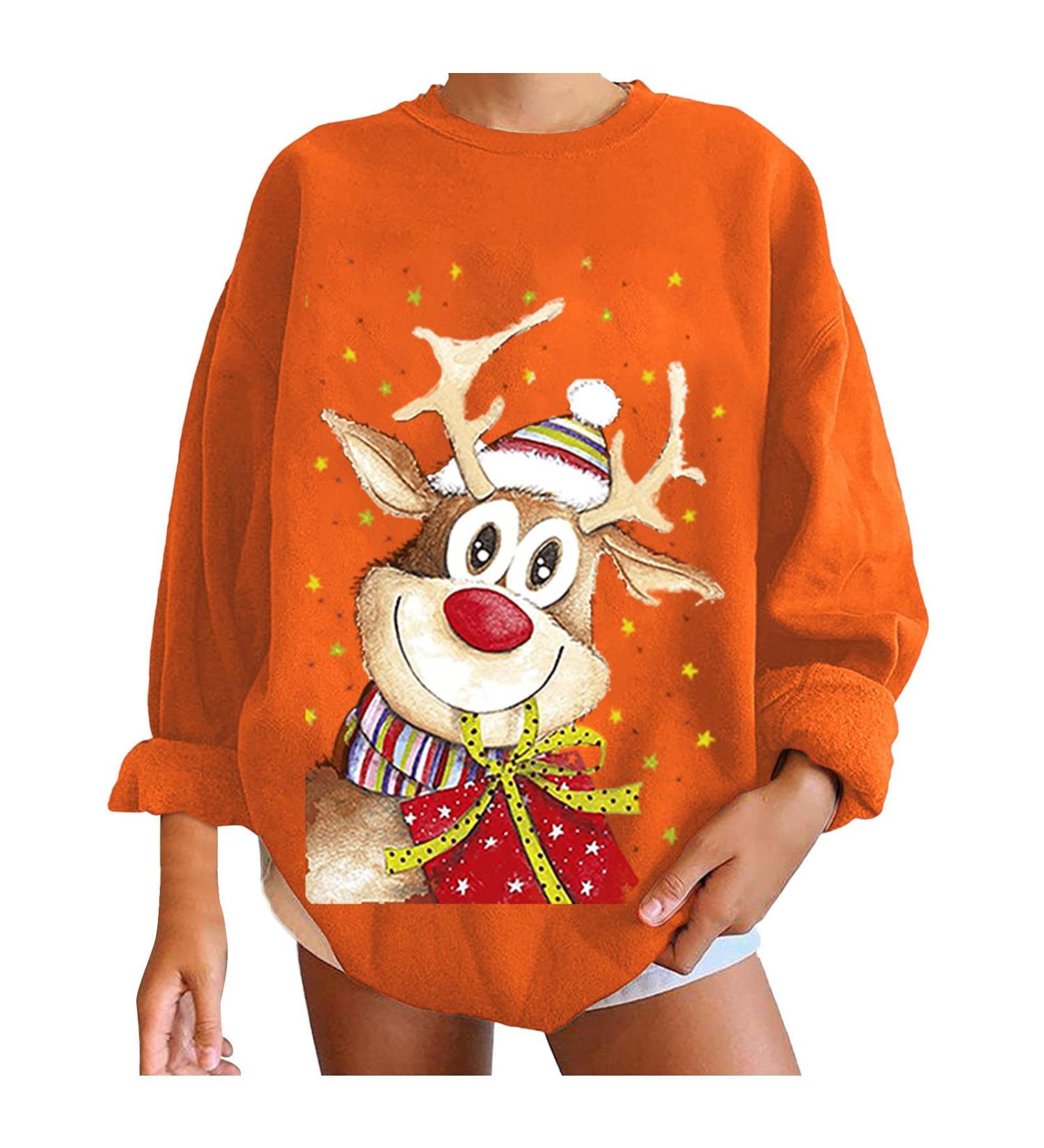 Elegant Women's Christmas Sweatshirt - Stylish Long Sleeve Round Christmas Sweater & Zip Hoodie | Perfect for Holiday Cheer | Shop Internationally - Buy Online on GoSupps.com