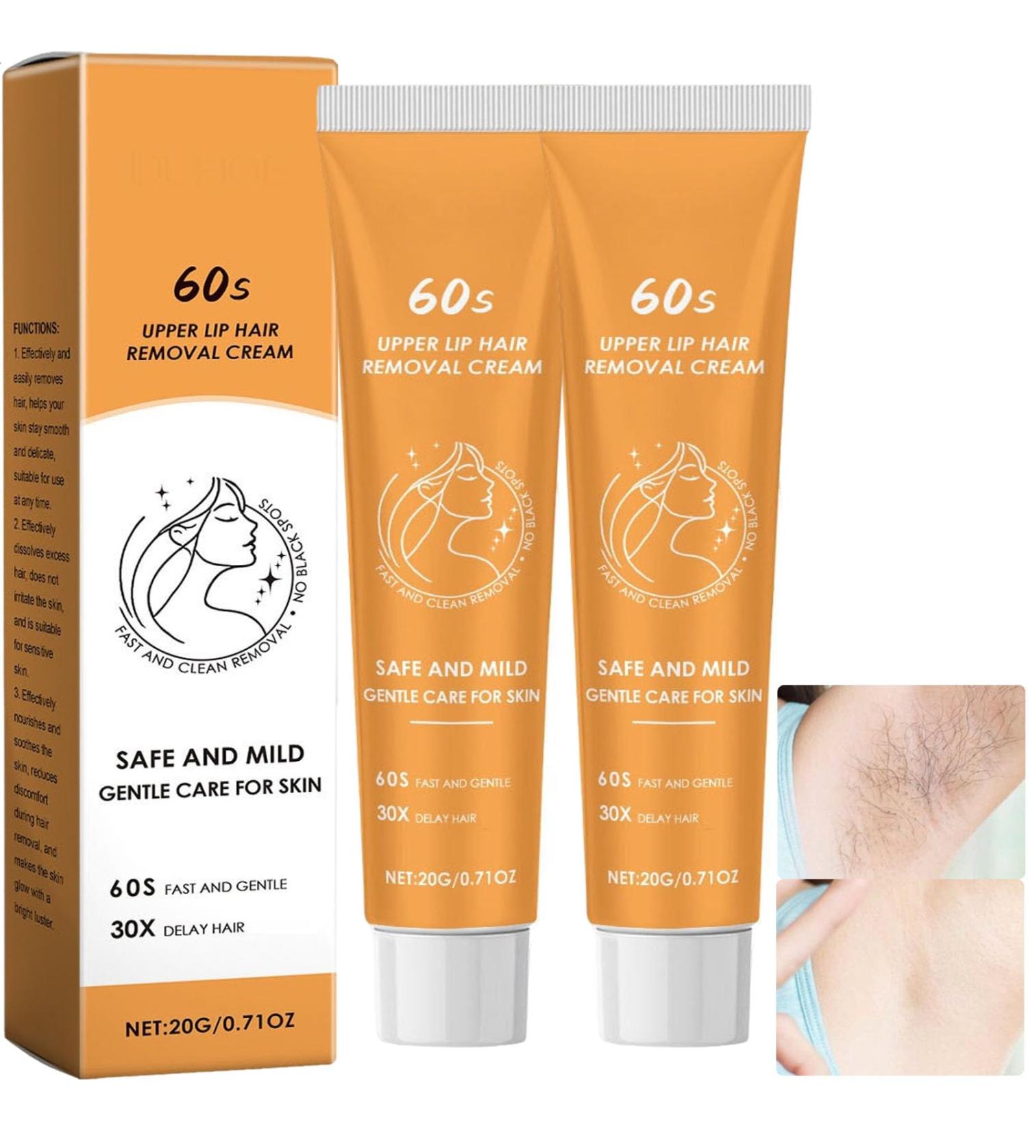 Cr me d pilatoire pour le visage pour femmes et hommes - cr me d pilatoire douce et indolore pour peaux sensibles l vre sup rieure joues du menton apaisante hydratante (2 pi ces) - Buy Online on GoSupps.com