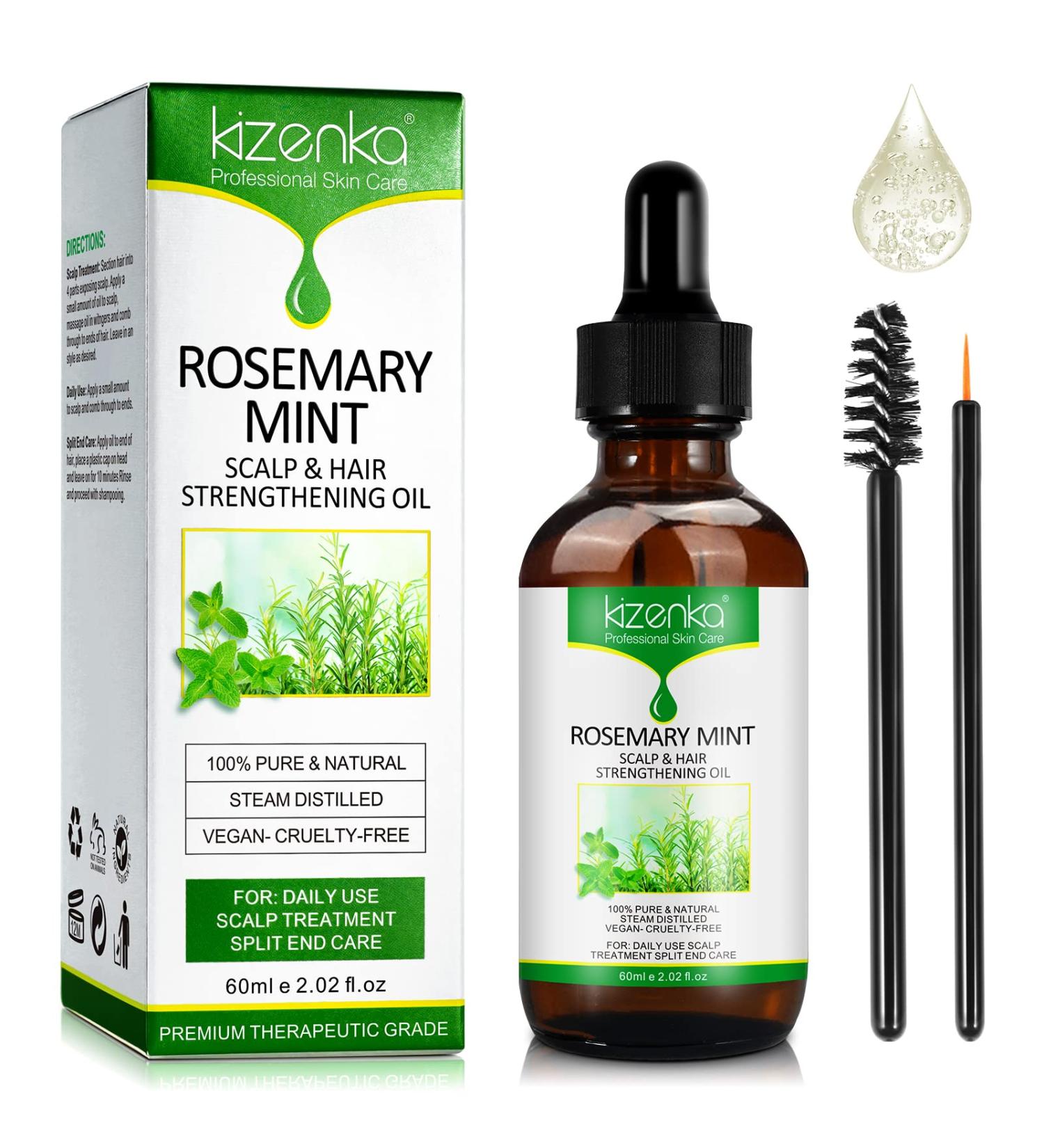 Rosemary Mint Oil for Scalp & Hair - Essential Peppermint & Rosemary Oil 60ml | Nourishing Hair Care Solution - Buy Online on GoSupps.com